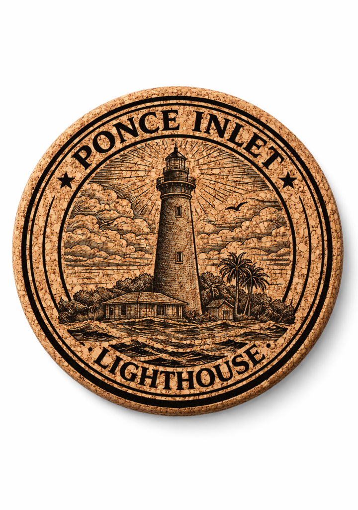 Ponce Inlet Lighthouse Cork Coasters