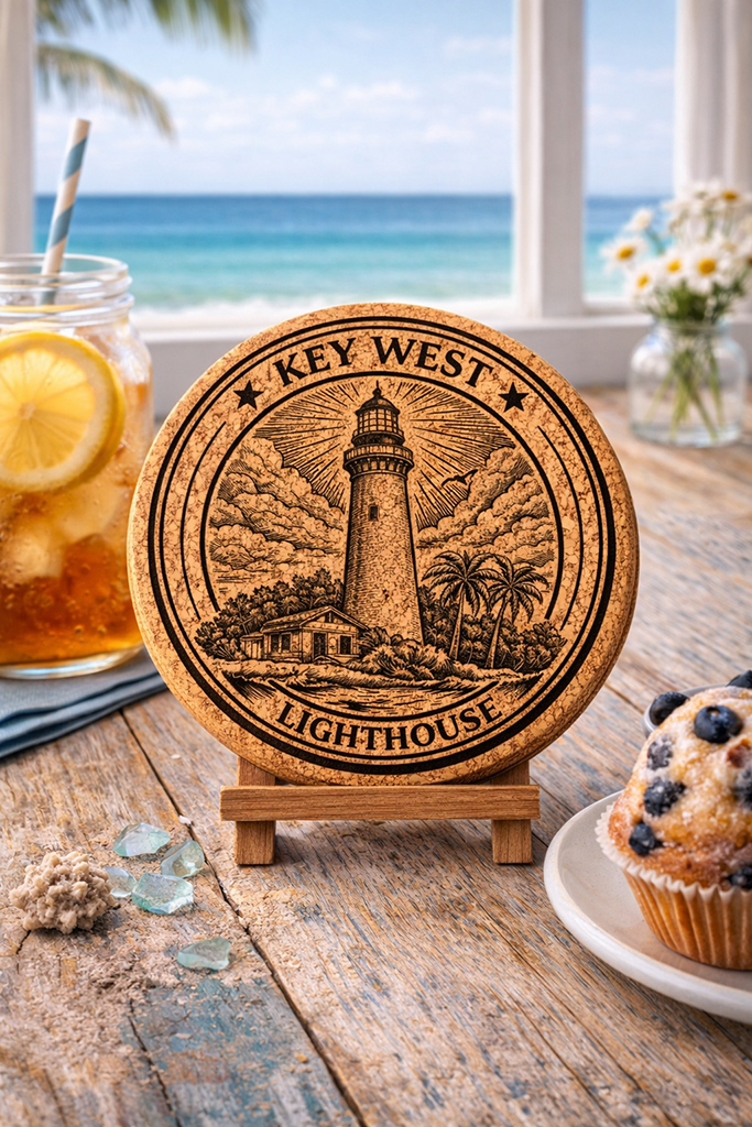 Key West Lighthouse Cork Coasters