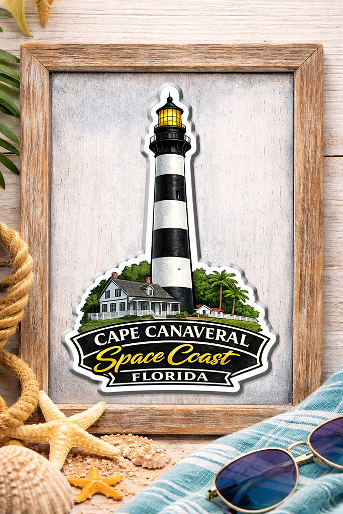 Cape Canaveral Lighthouse Space Coast Magnet