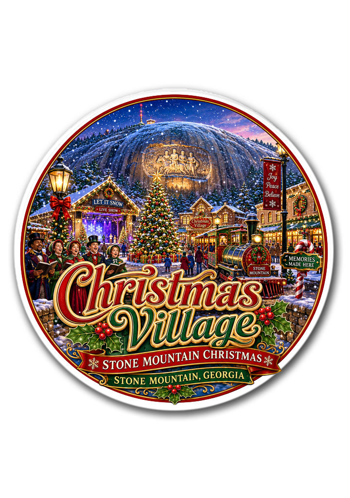 Sticker Christmas Village Stone Mountain Sticker