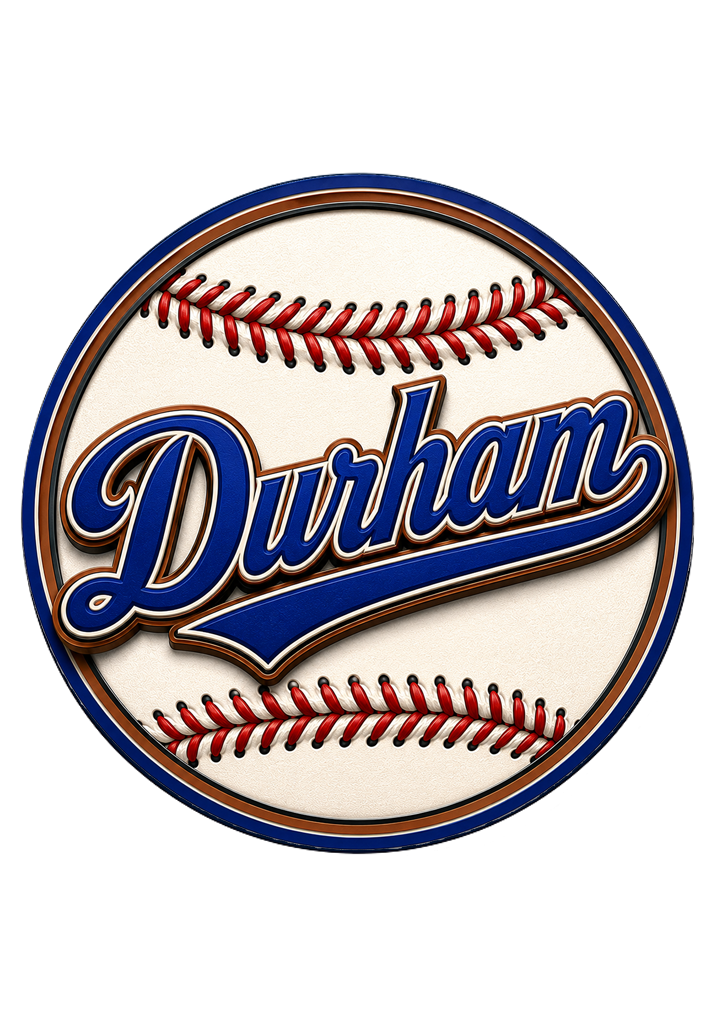 Durham Baseball Round Magnet