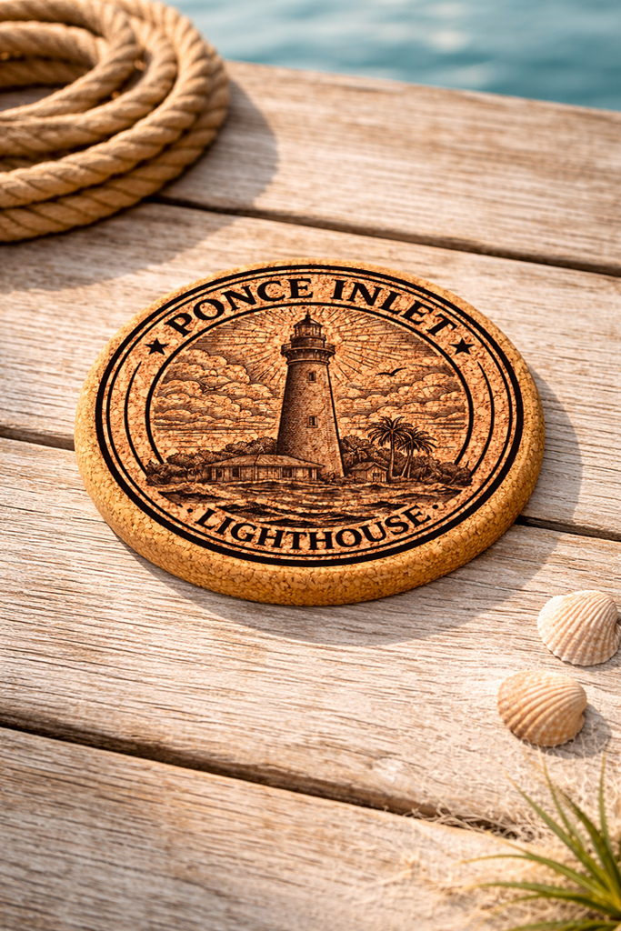 Ponce Inlet Lighthouse Cork Coasters