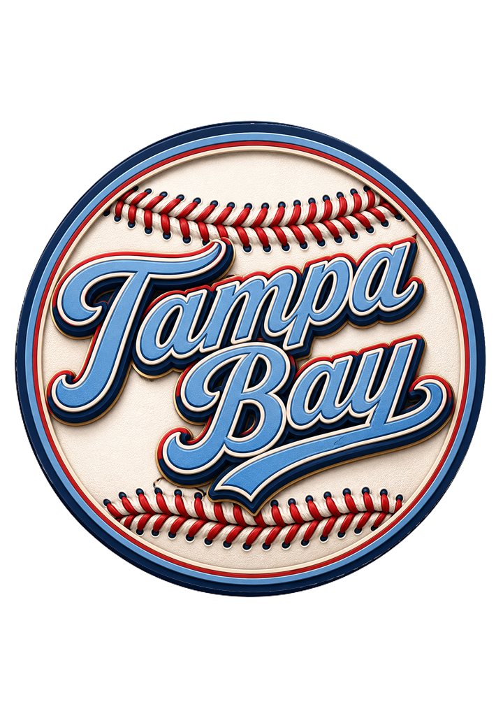 Tampa Bay Baseball Round Magnet