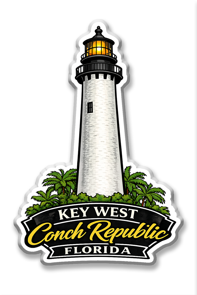 Key West Lighthouse Conch Republic