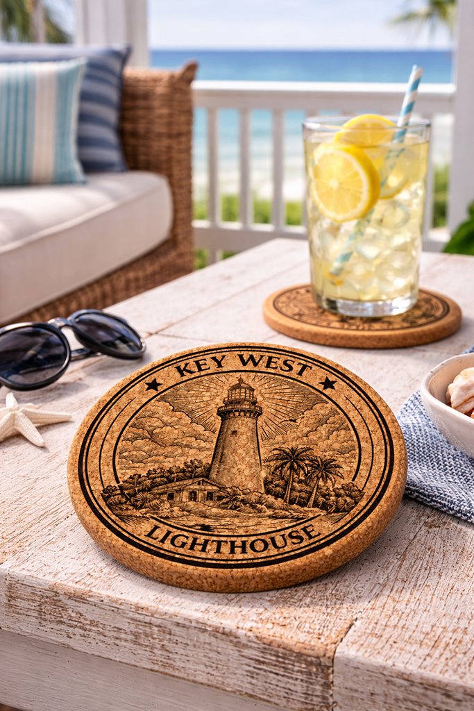 Key West Lighthouse Cork Coasters