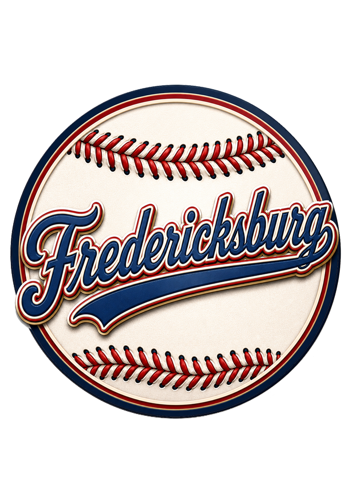 Fredericksburg Baseball Round Magnet