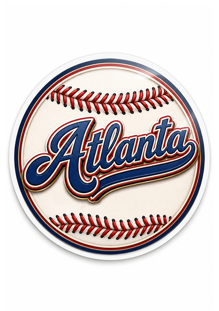 Atlanta Baseball Sticker