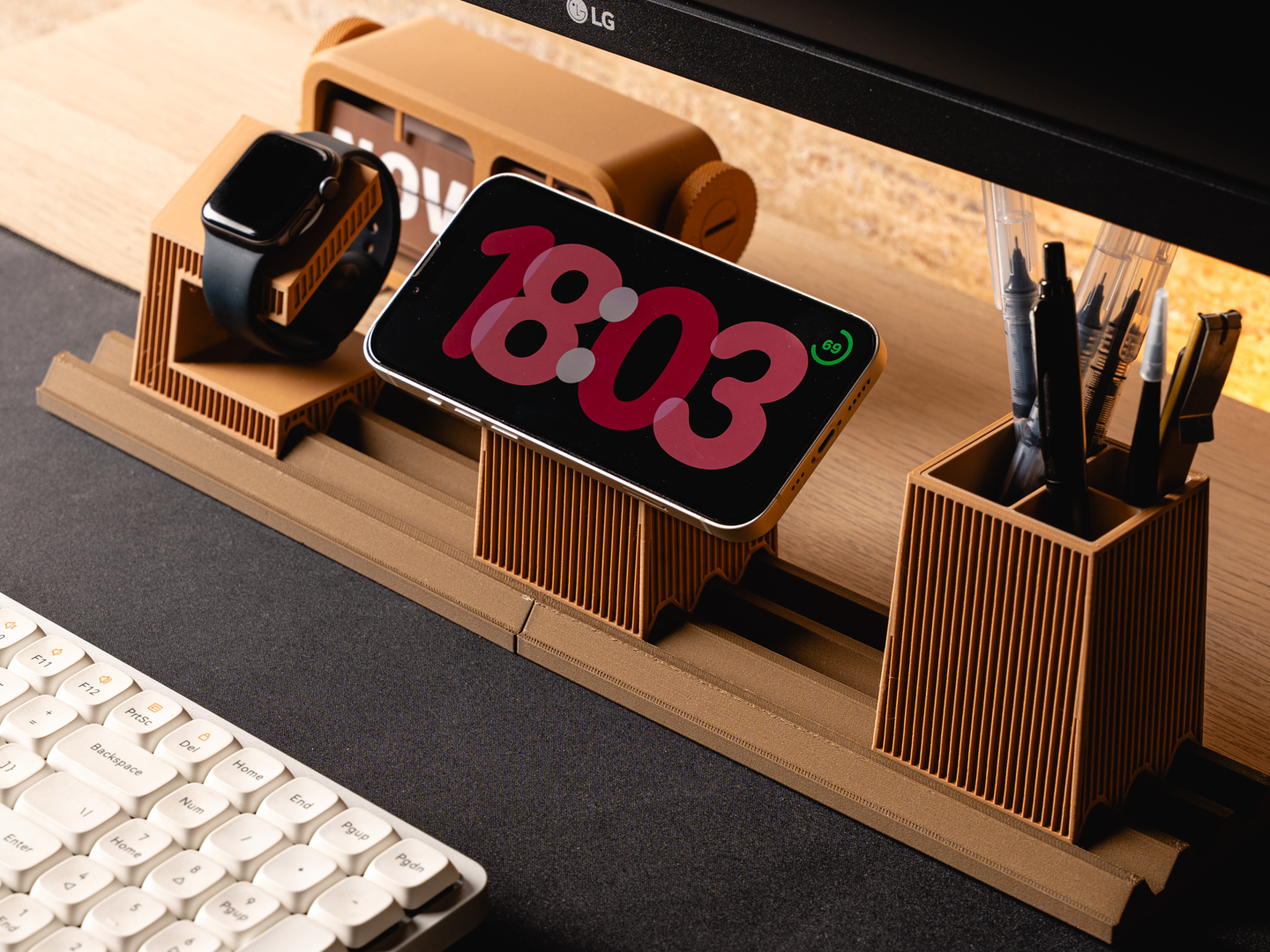 Suporte organizador de mesa multifuncional