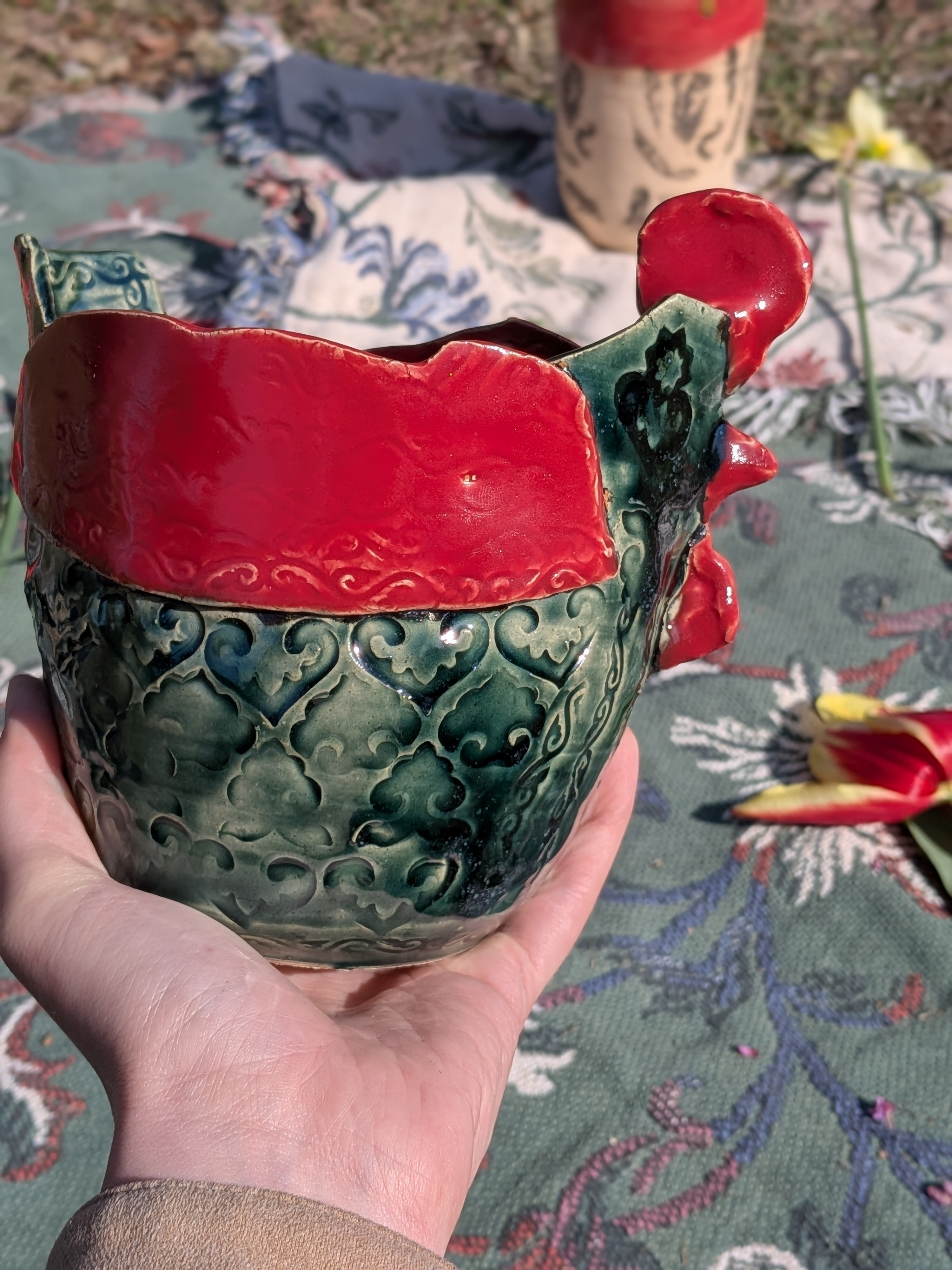 Rainforest Rooster Planter