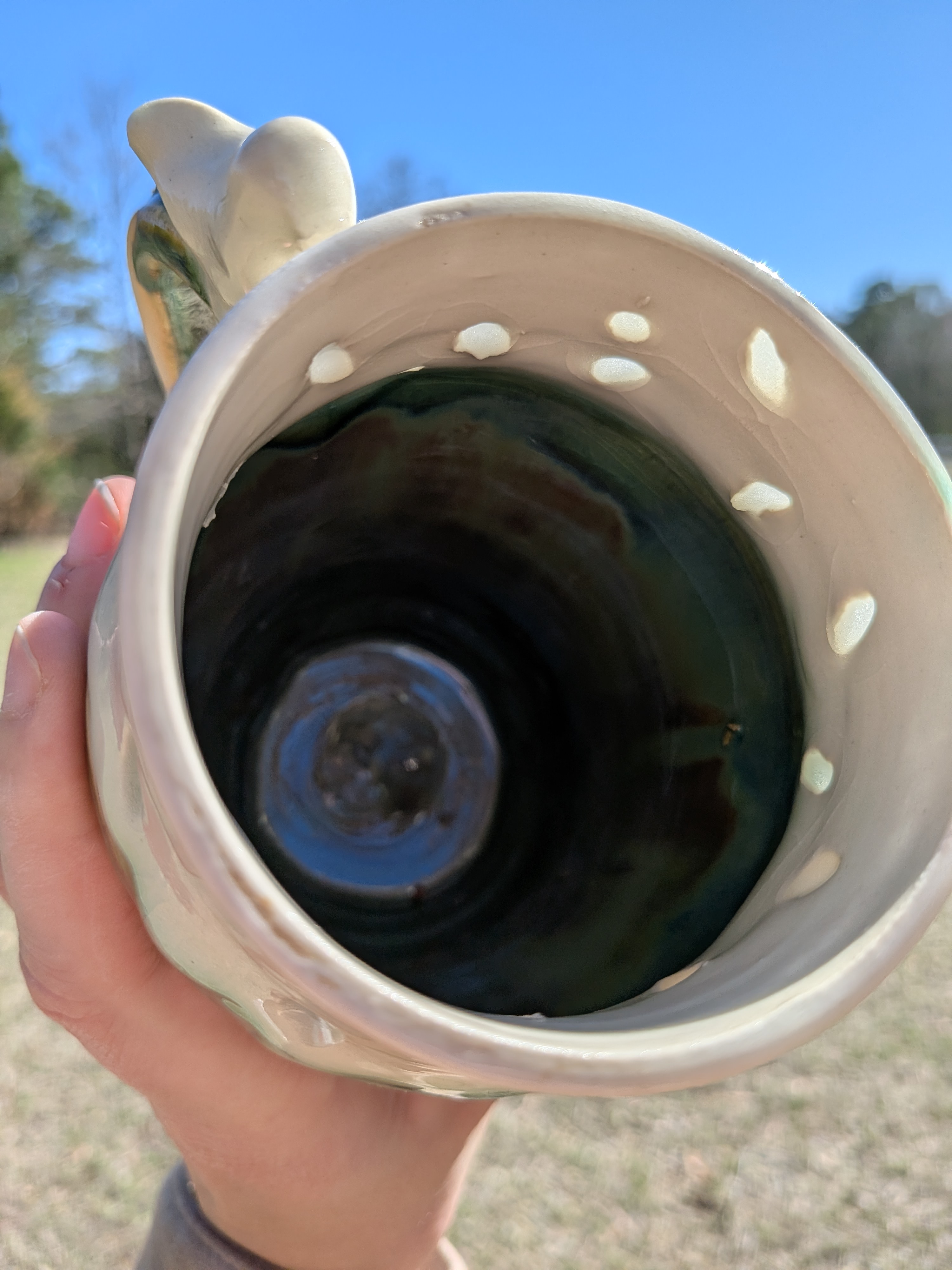 Rice Grain Porcelain Bird Mug