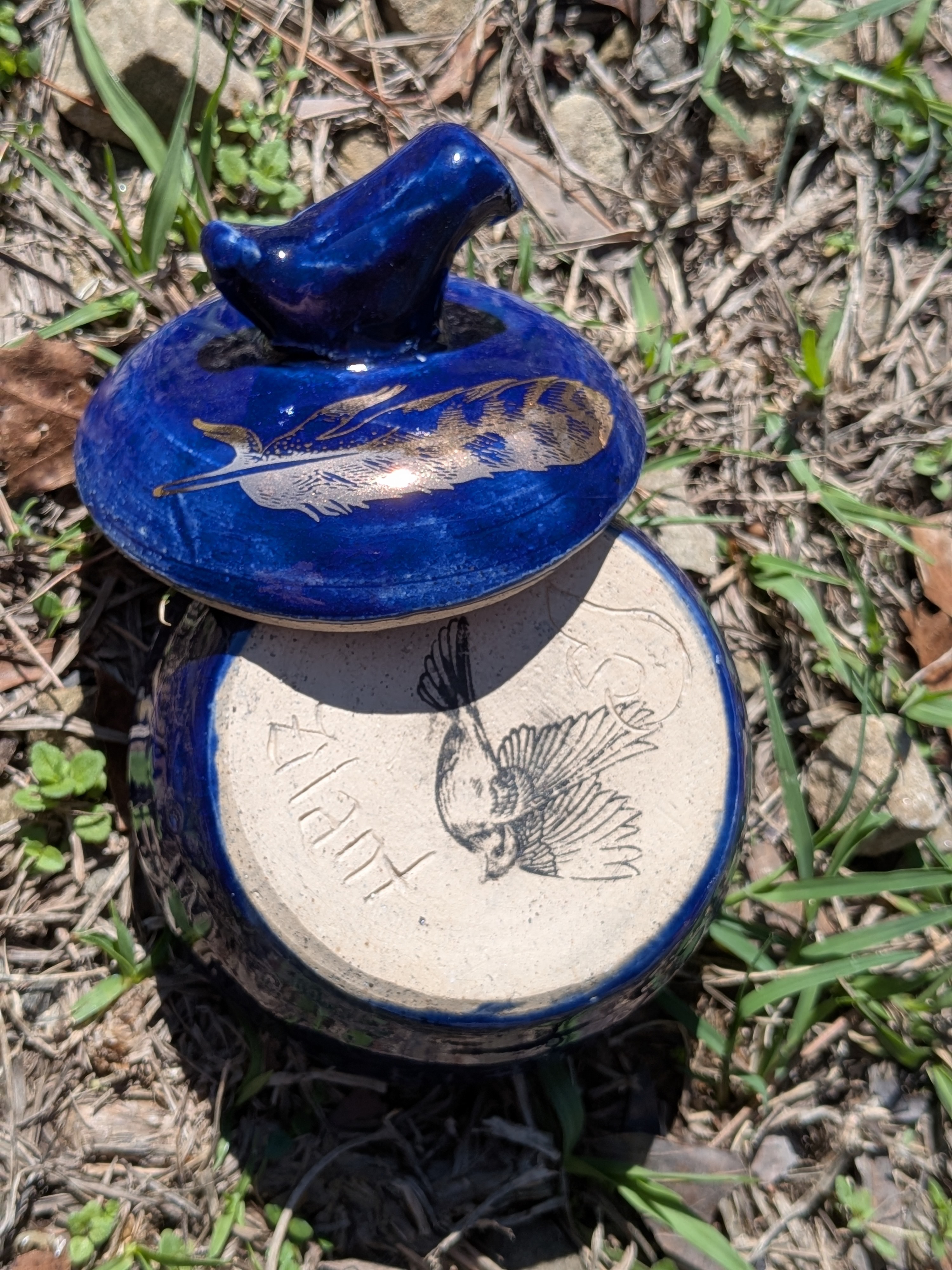 Cobalt Jewelry Jar