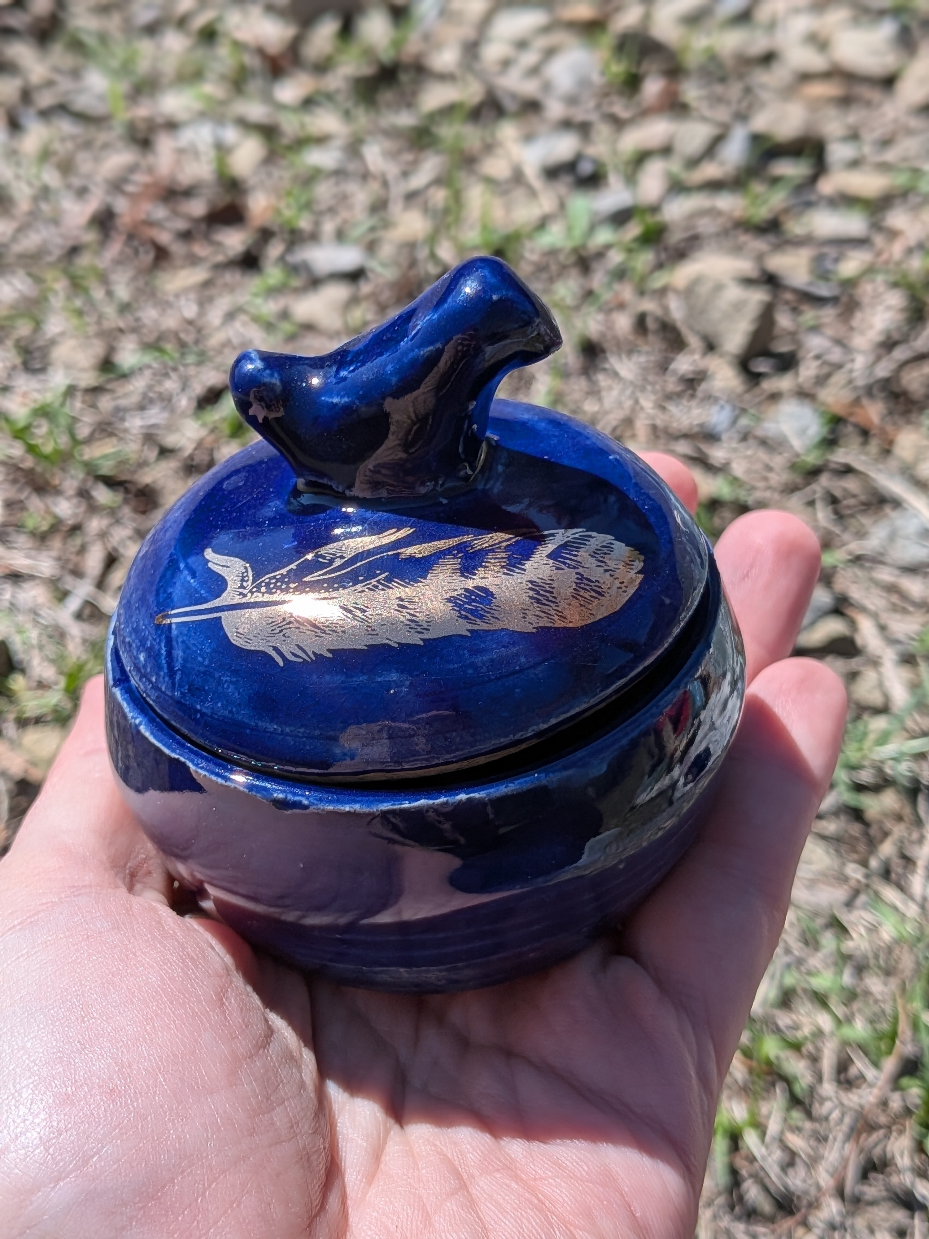 Cobalt Jewelry Jar