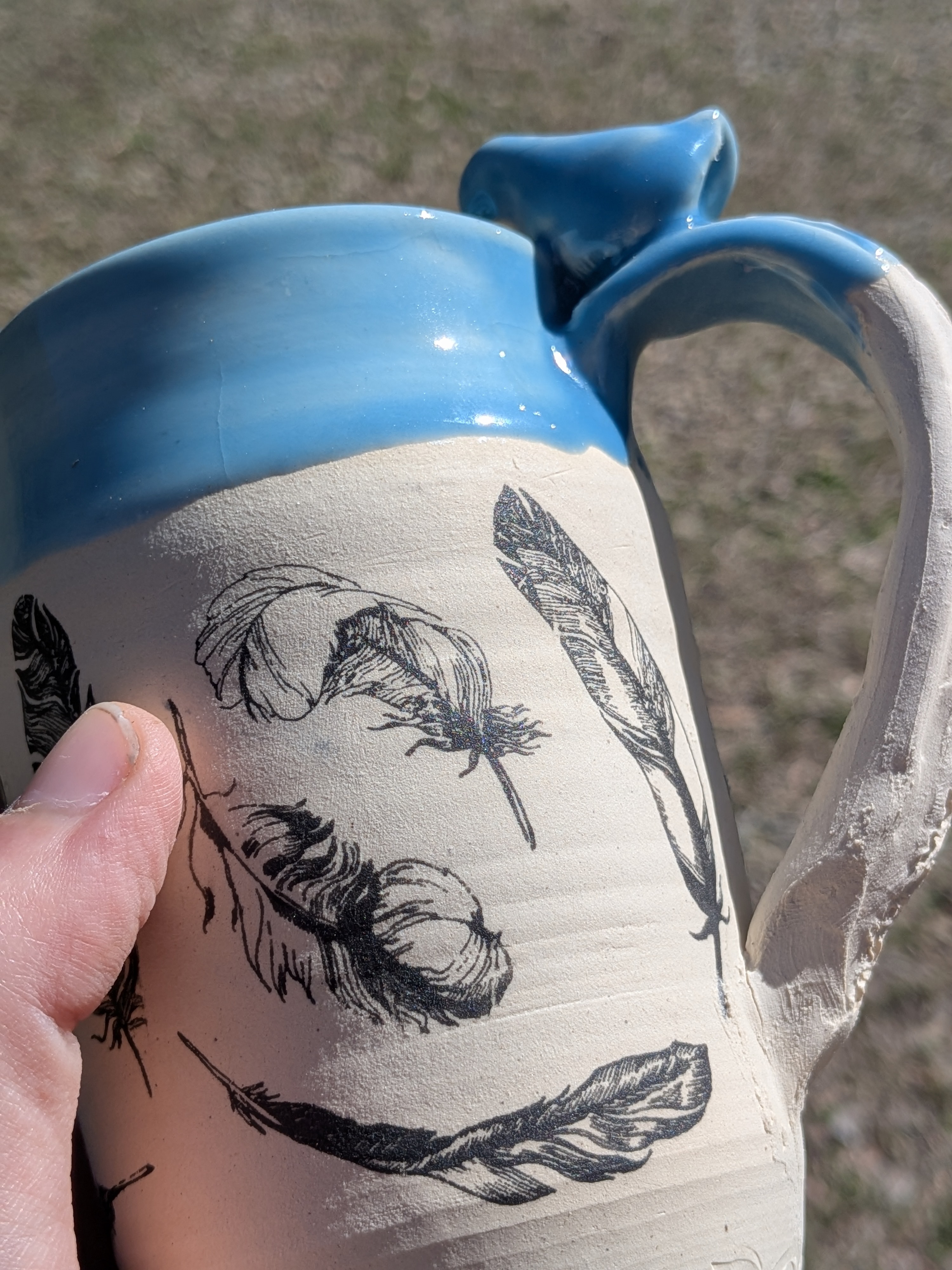 Glacier Feather Porcelain Mug