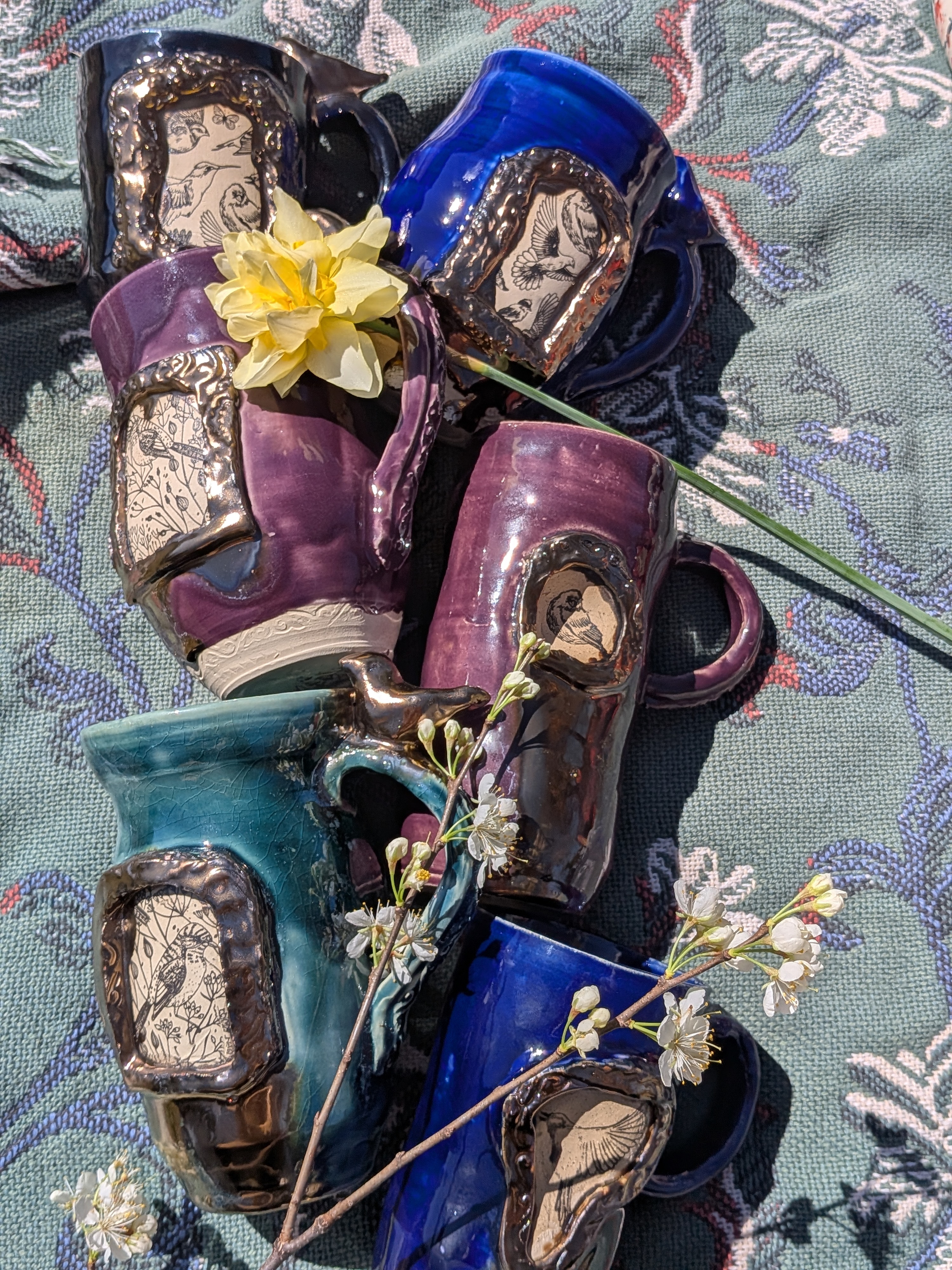 Gold Frame Mulberry Mug