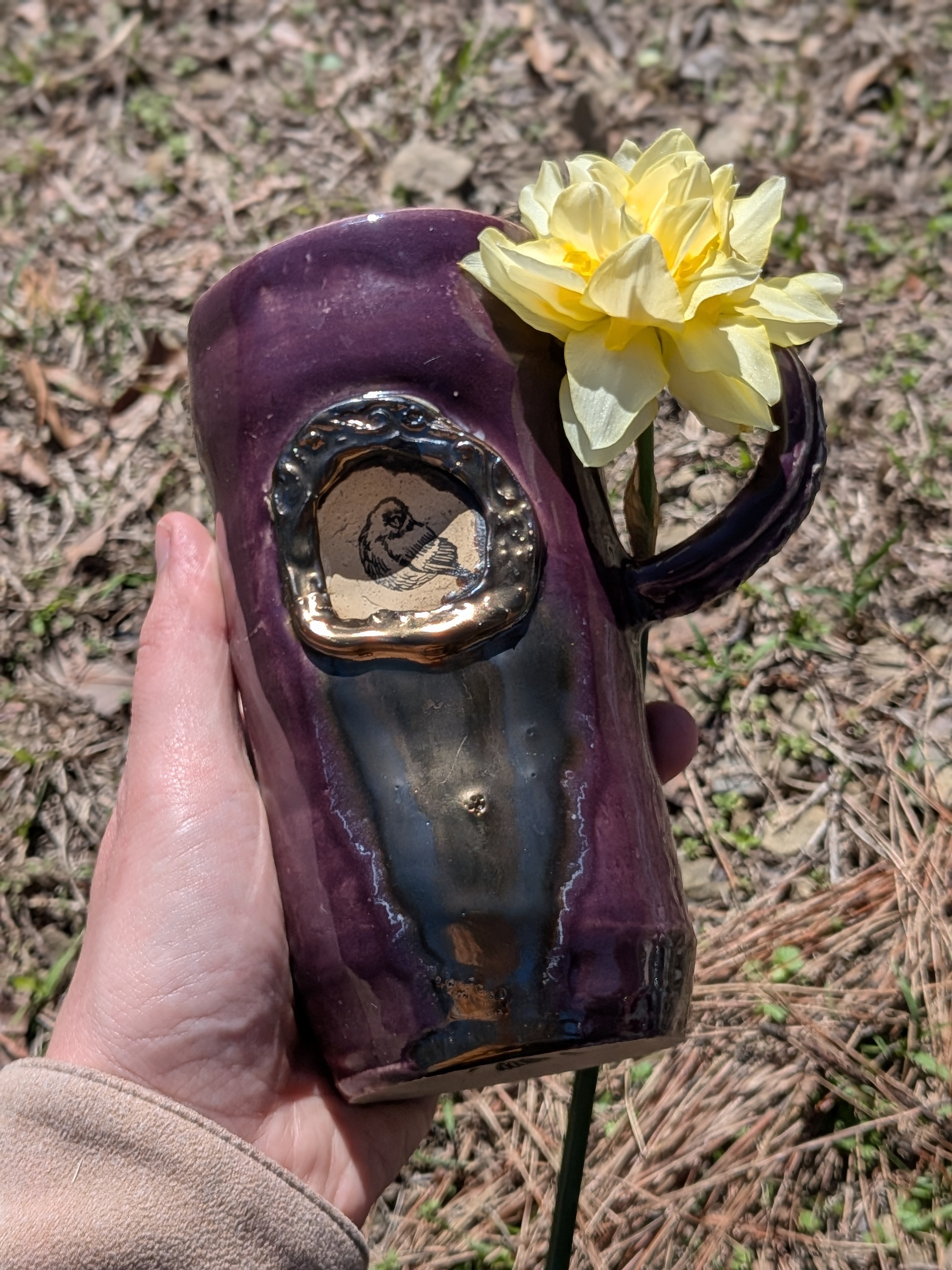 Gold Frame Mulberry Mug