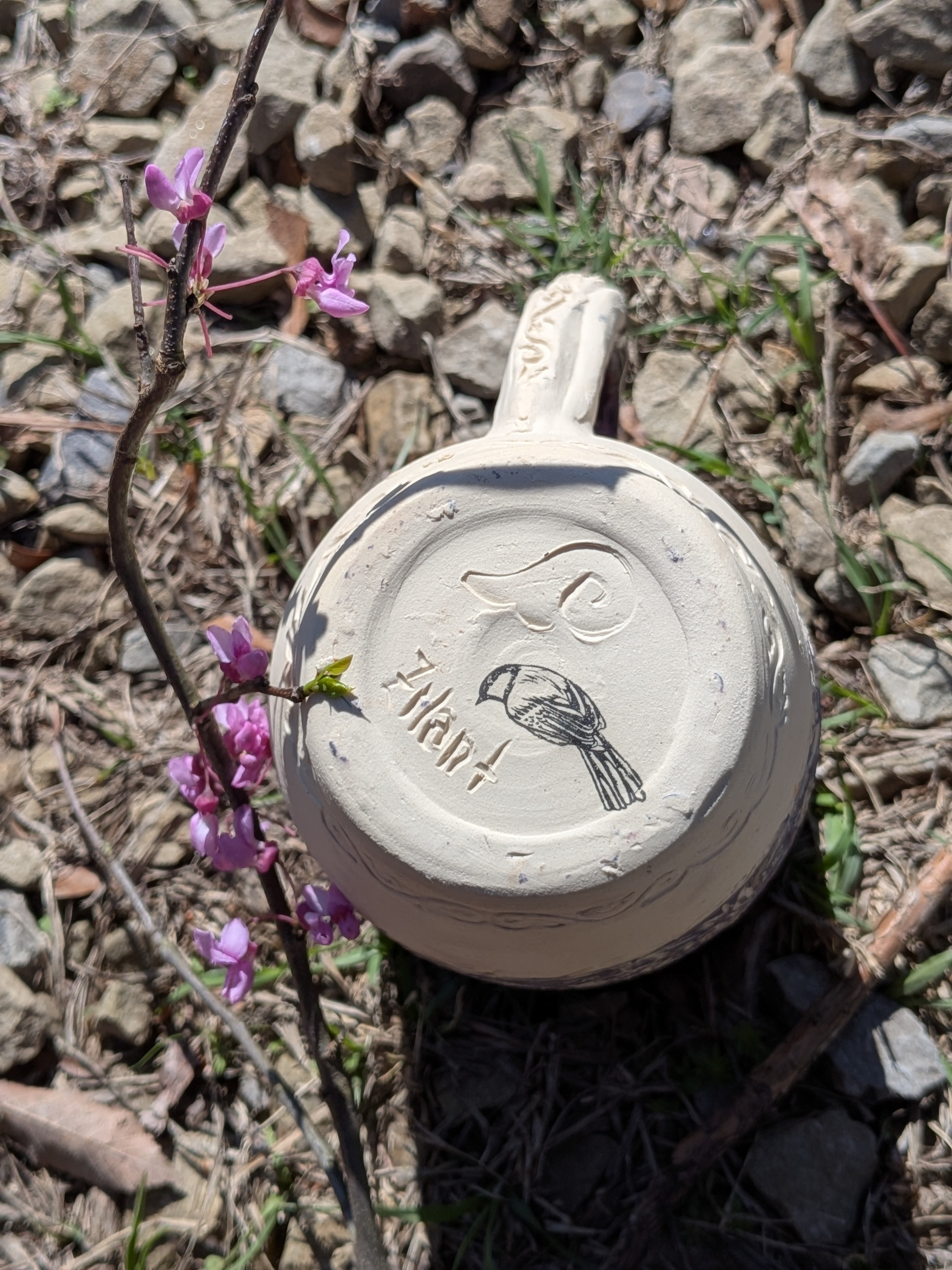 Purple Eagle Sgrafitto Mug