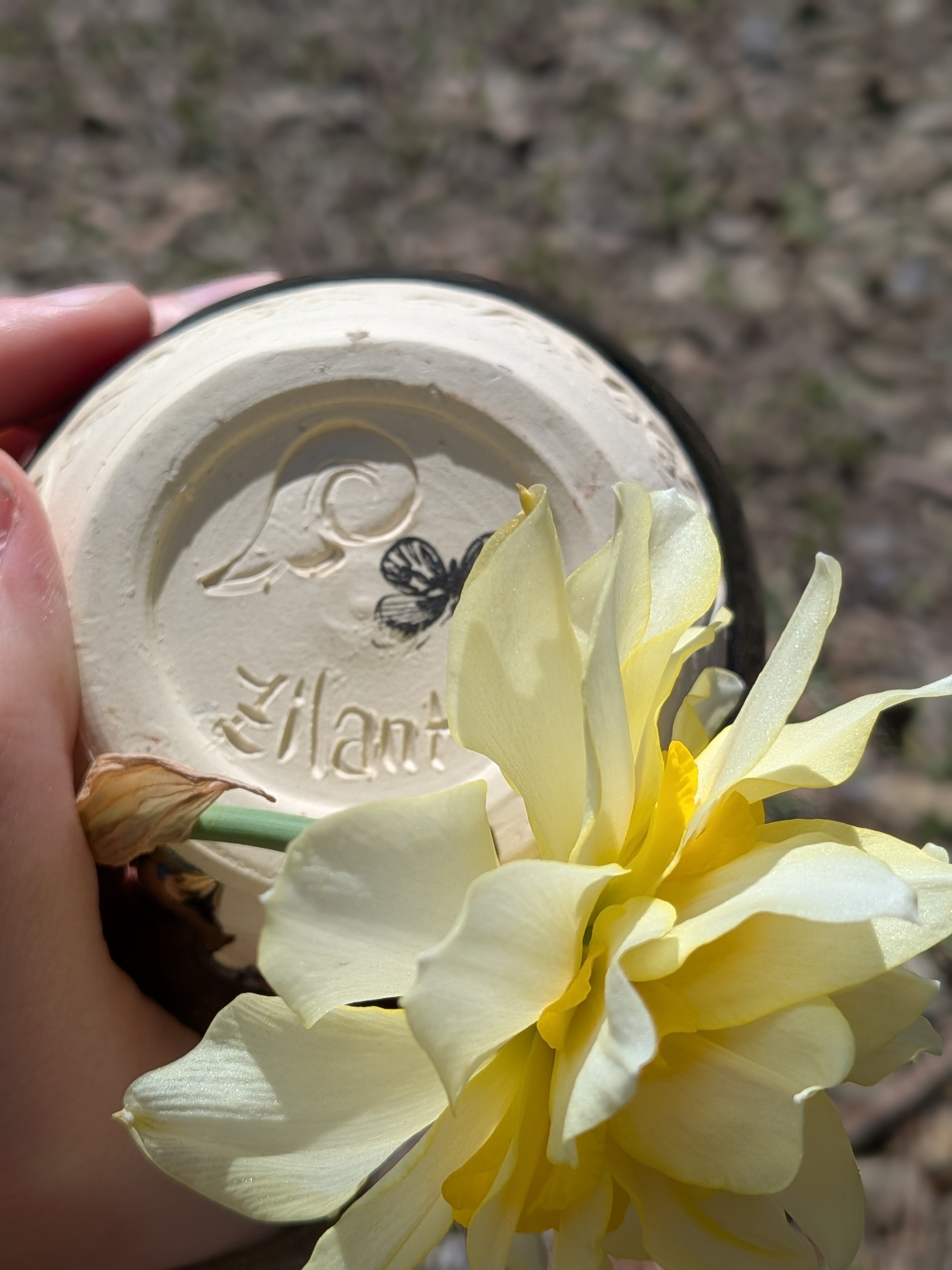 Gold Frame Cobalt Porcelain Mug