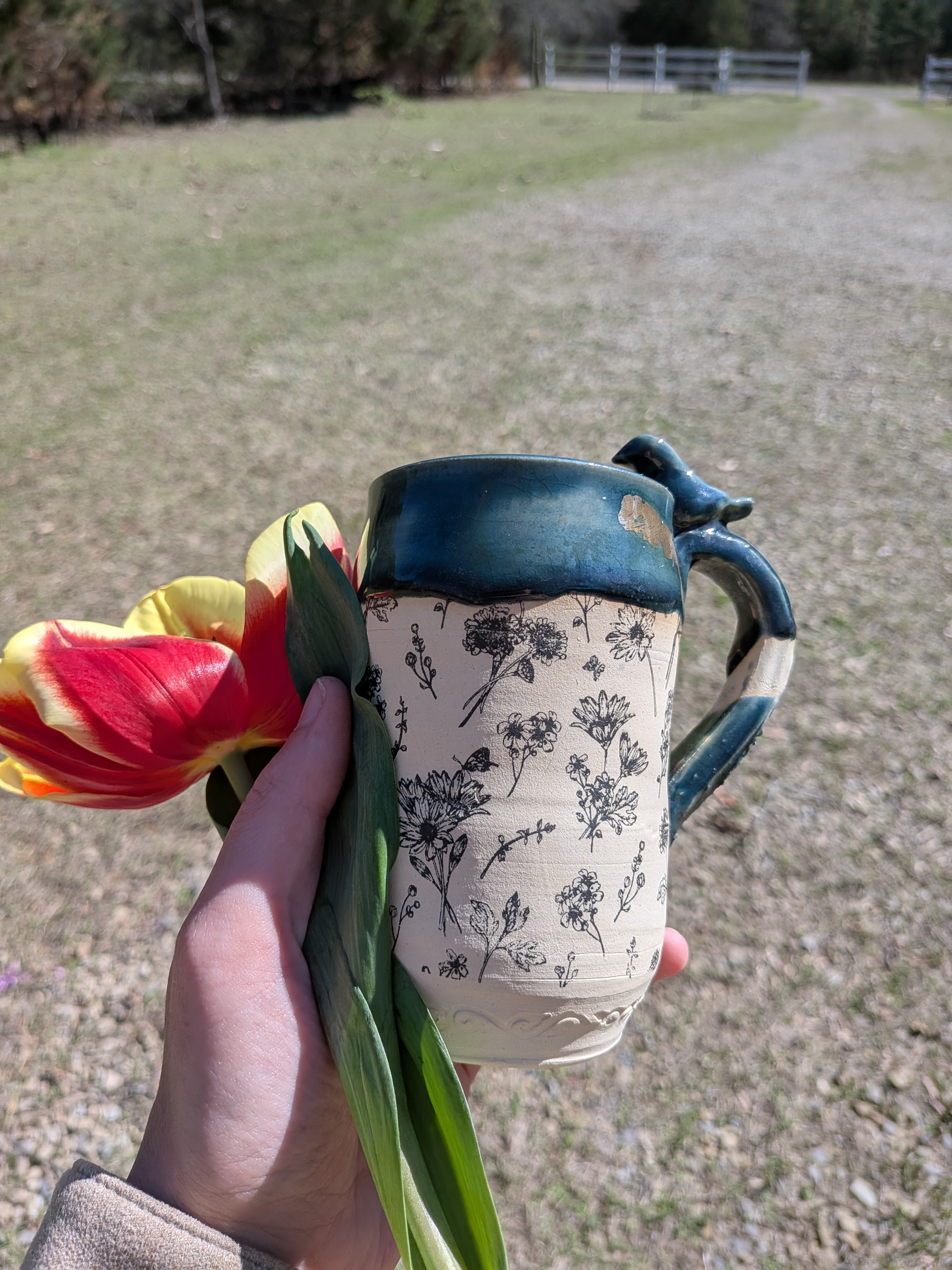 Rainforest Bird Garden Porcelain Mug