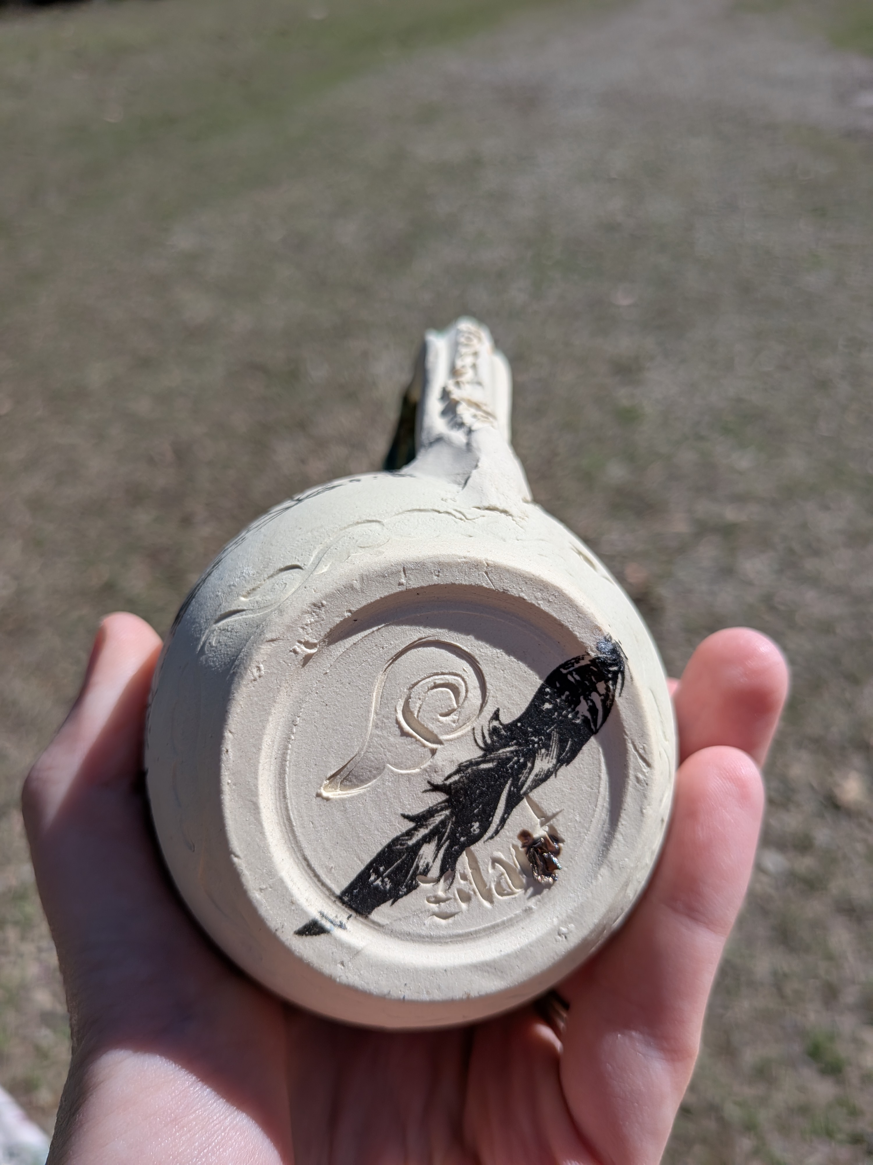 Rice Grain Porcelain Bird Mug