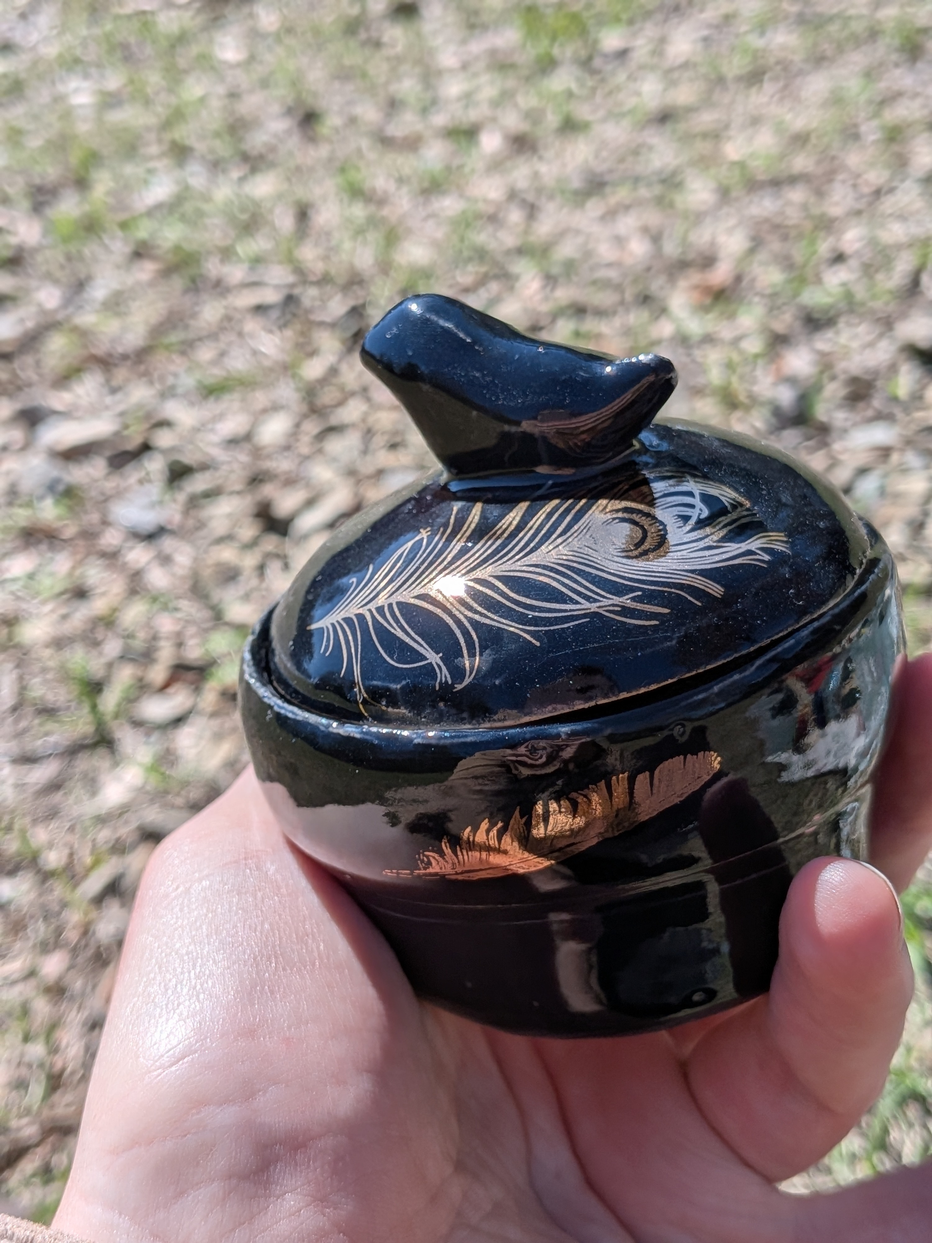 Obsidian Jewelry Jar
