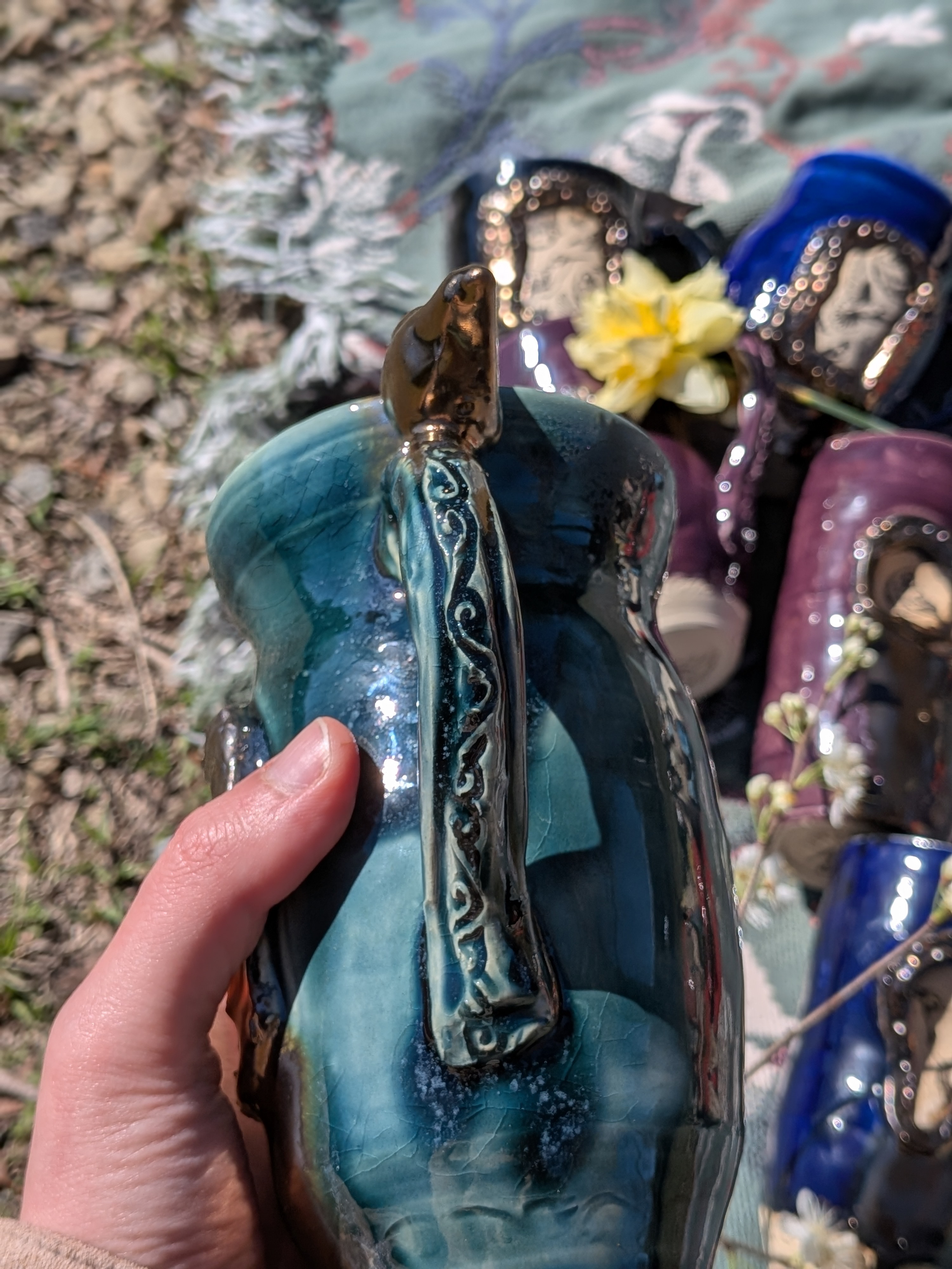 Gold Frame Rainforest Porcelain Mug