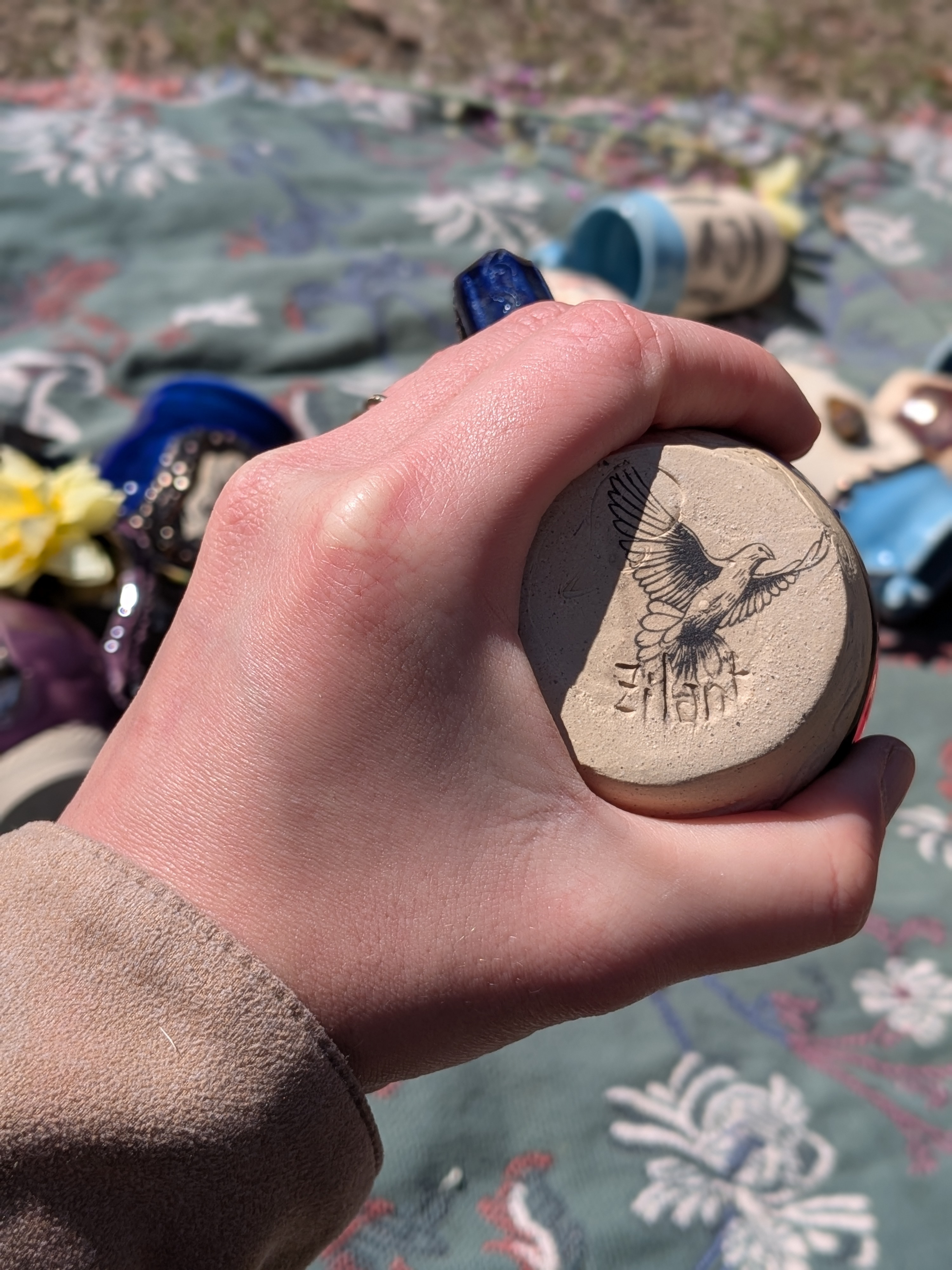 Gold Frame Cobalt Mug