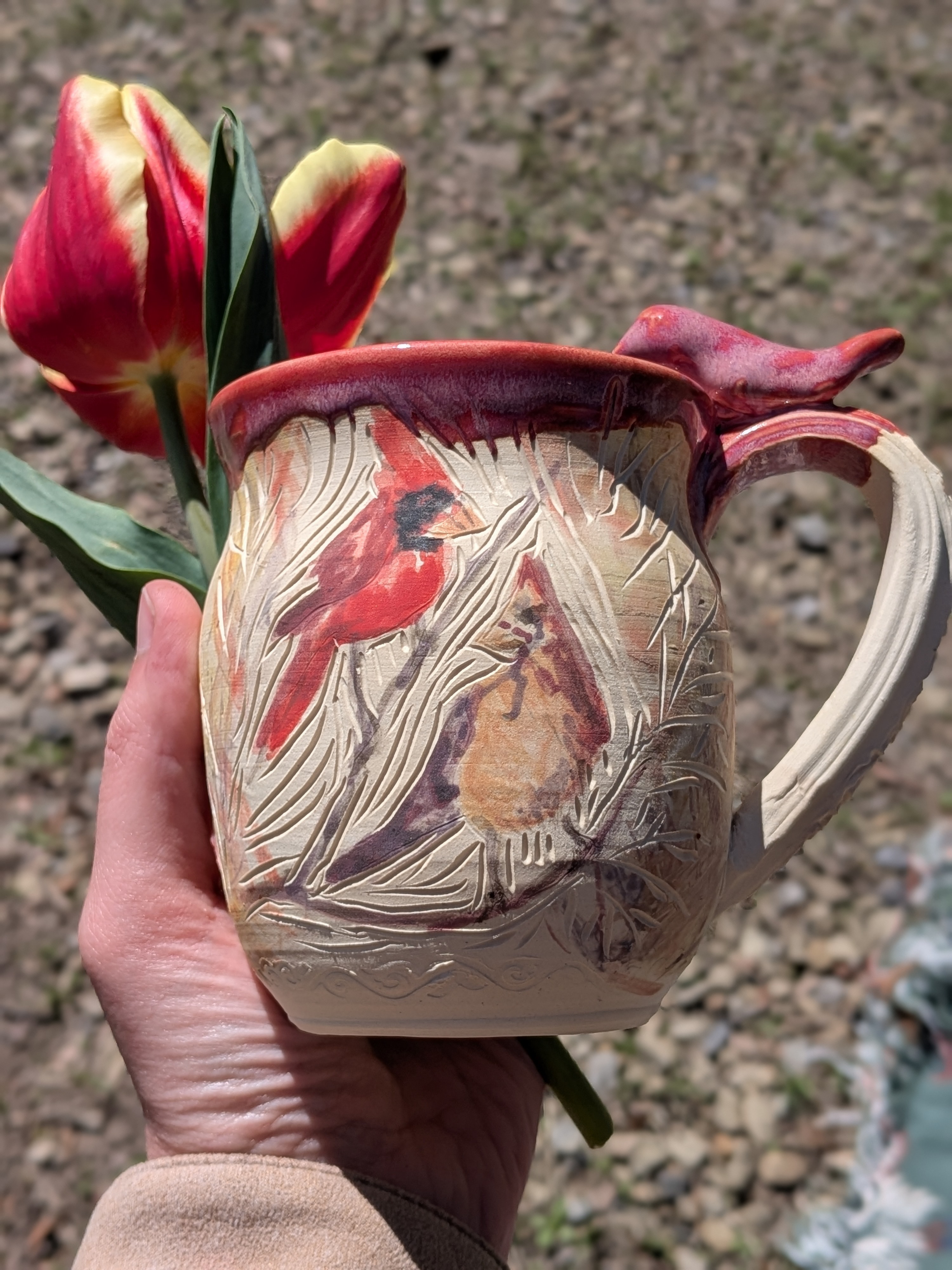Watercolor Cardinal Porcelain Mug