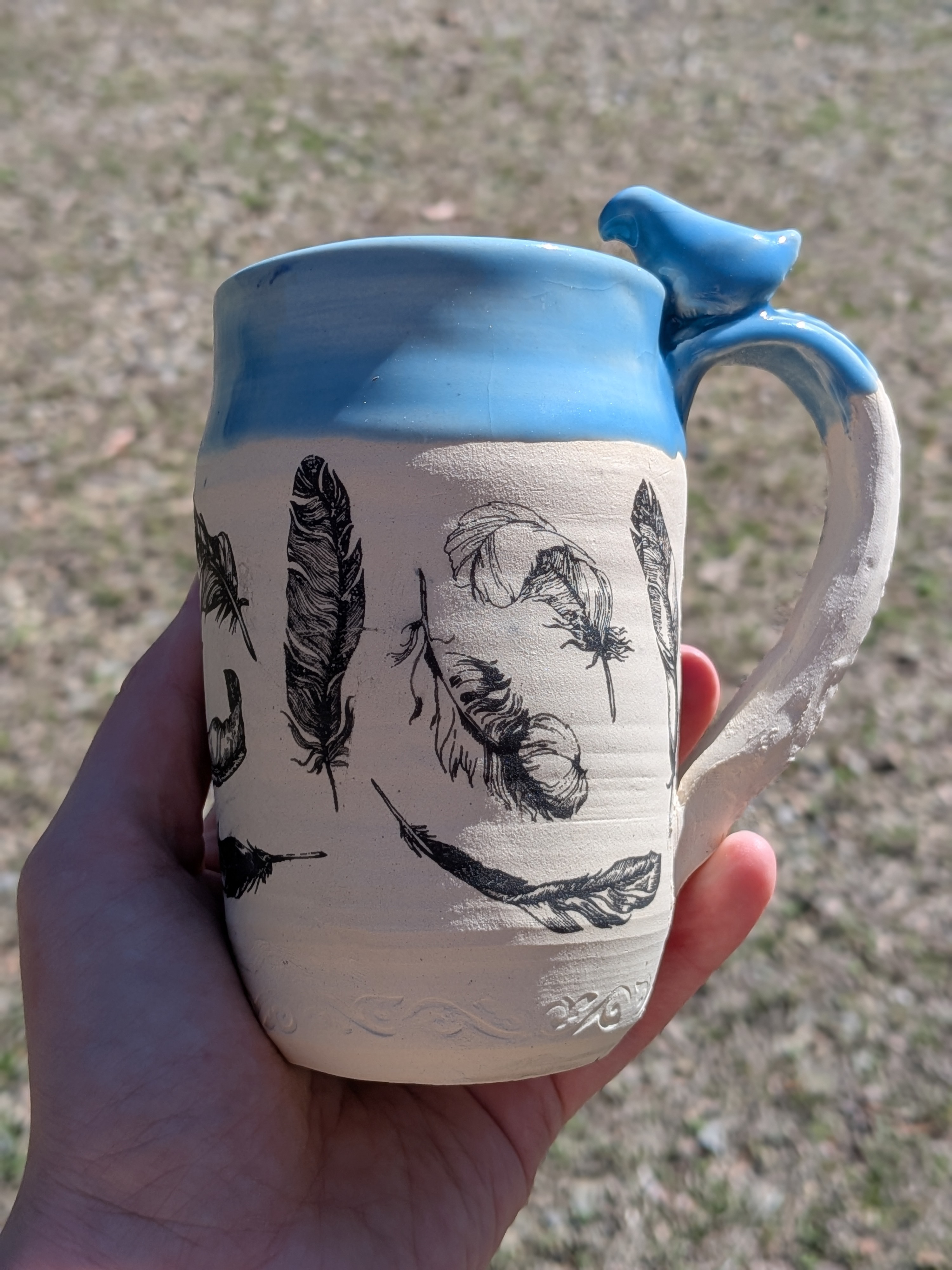 Glacier Feather Porcelain Mug