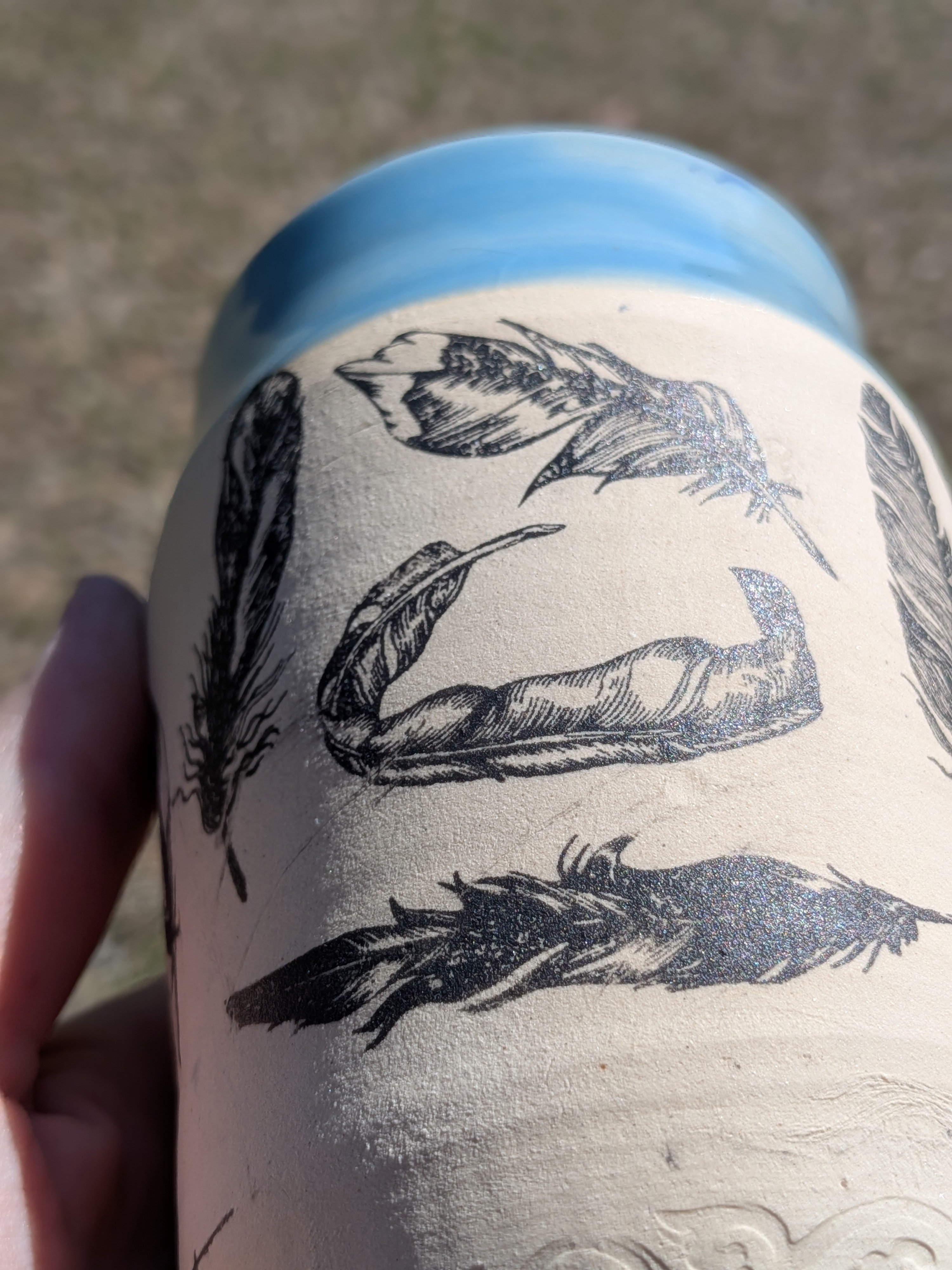 Glacier Feather Porcelain Mug