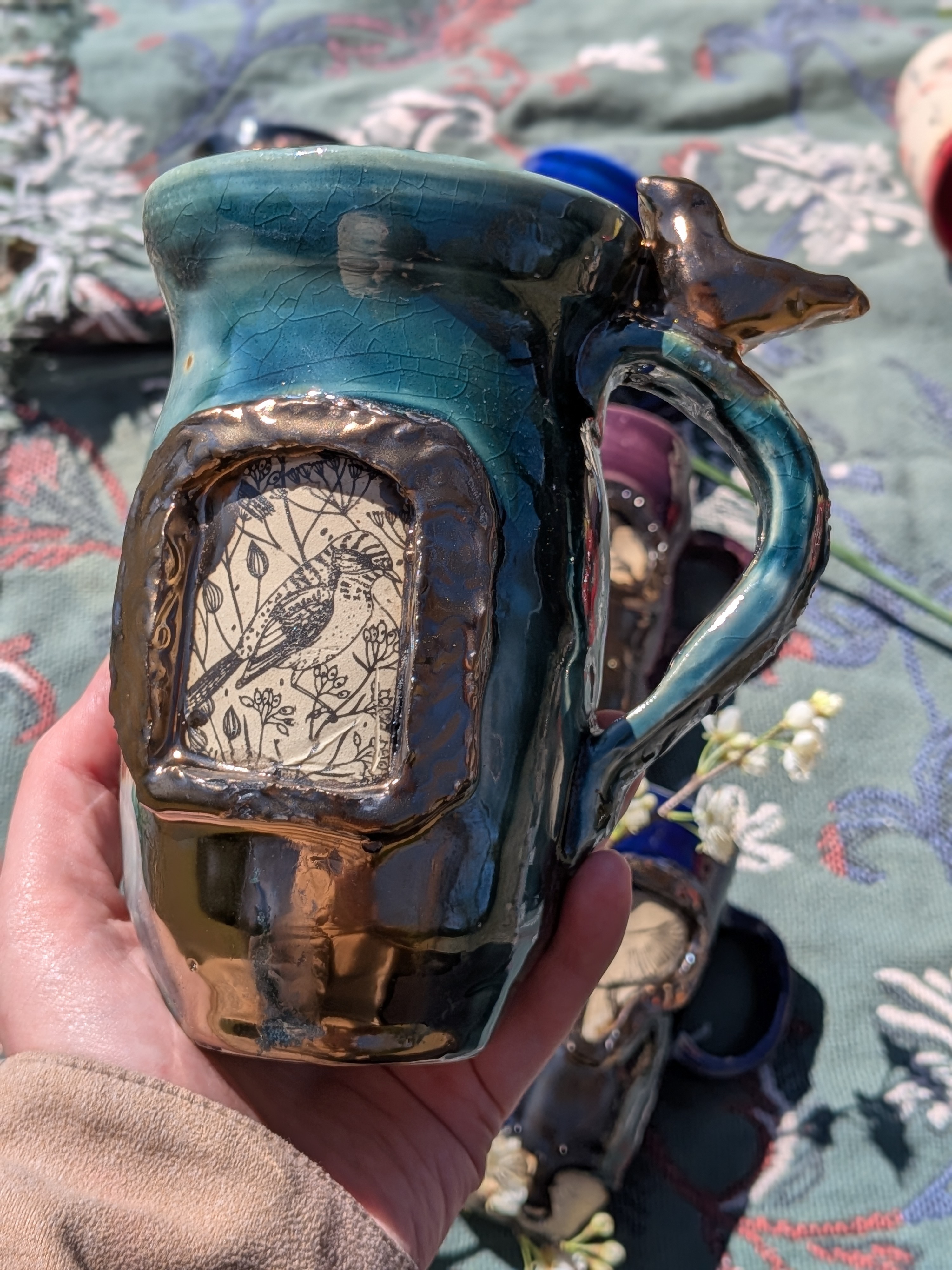 Gold Frame Rainforest Porcelain Mug