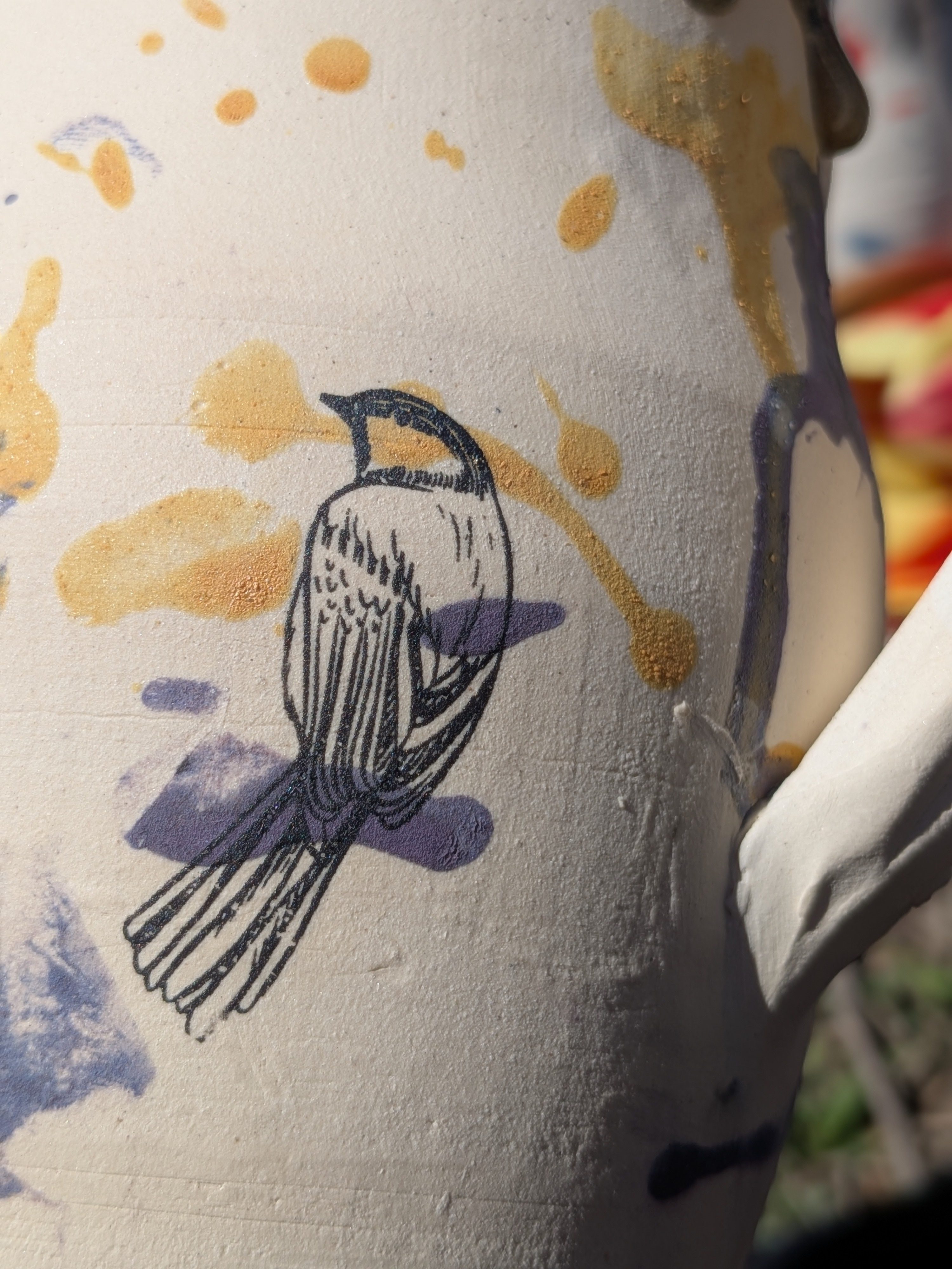 Splash of Color Yellow and Purple Porcelain Mug