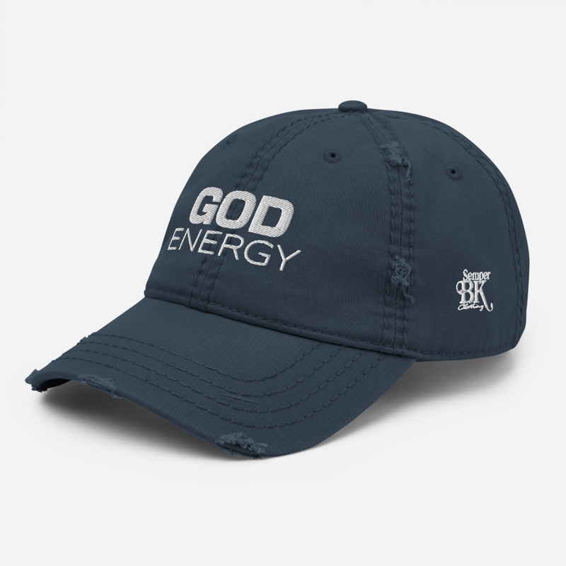 God Energy Distressed Dad Hat