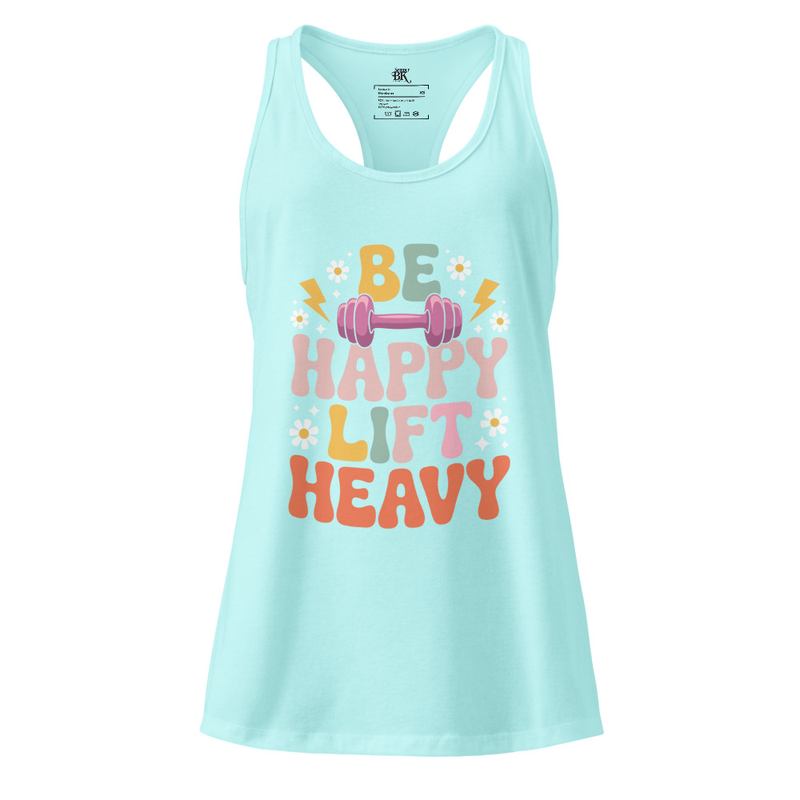 Lift Heavy Women’s fitted racerback tank top