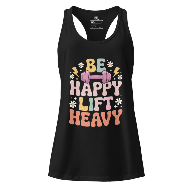 Lift Heavy Women’s fitted racerback tank top