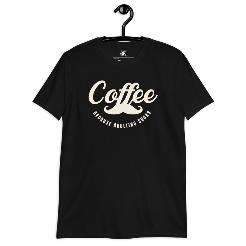 Adulting Sucks (Coffee) Short-Sleeve Unisex T-Shirt