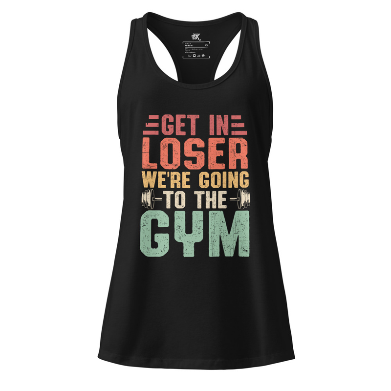 Get in Loser Women’s fitted racerback tank top