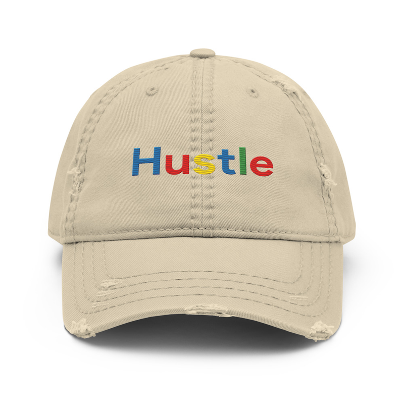 Hustle Distressed Dad Hat