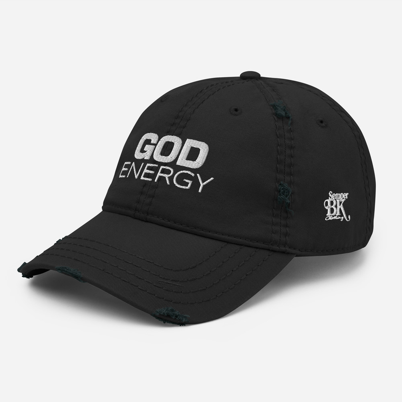 God Energy Distressed Dad Hat