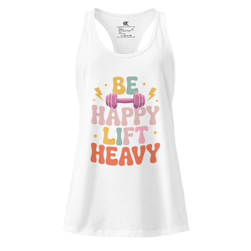 Lift Heavy Women’s fitted racerback tank top