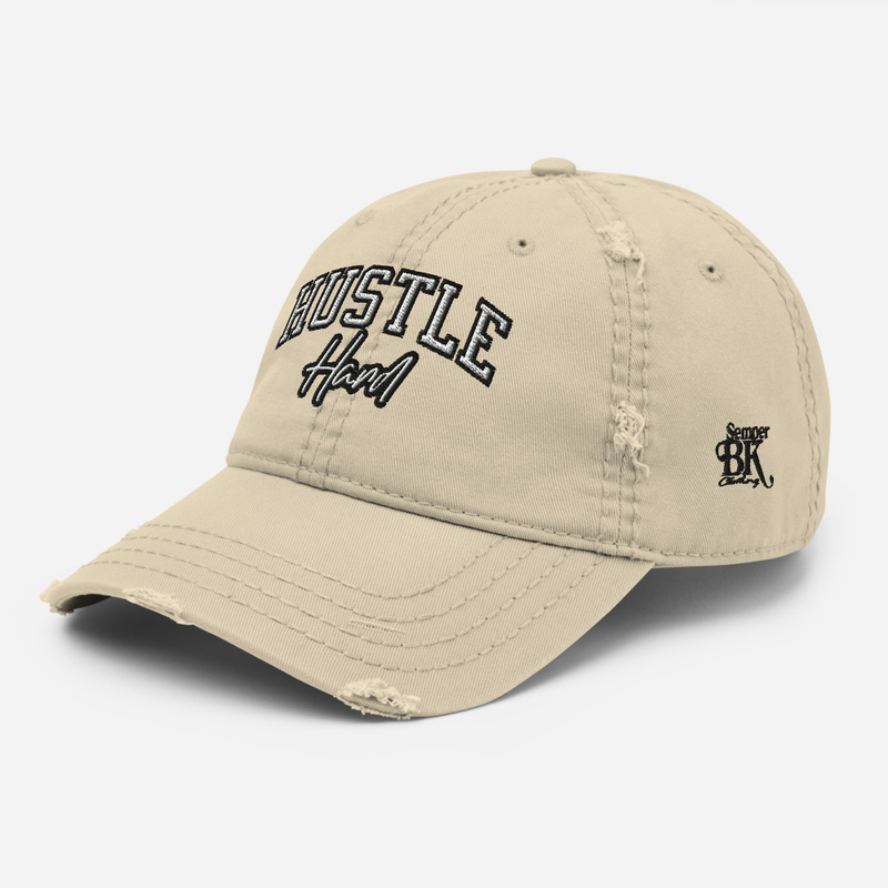 Hustle Distressed Dad Hat