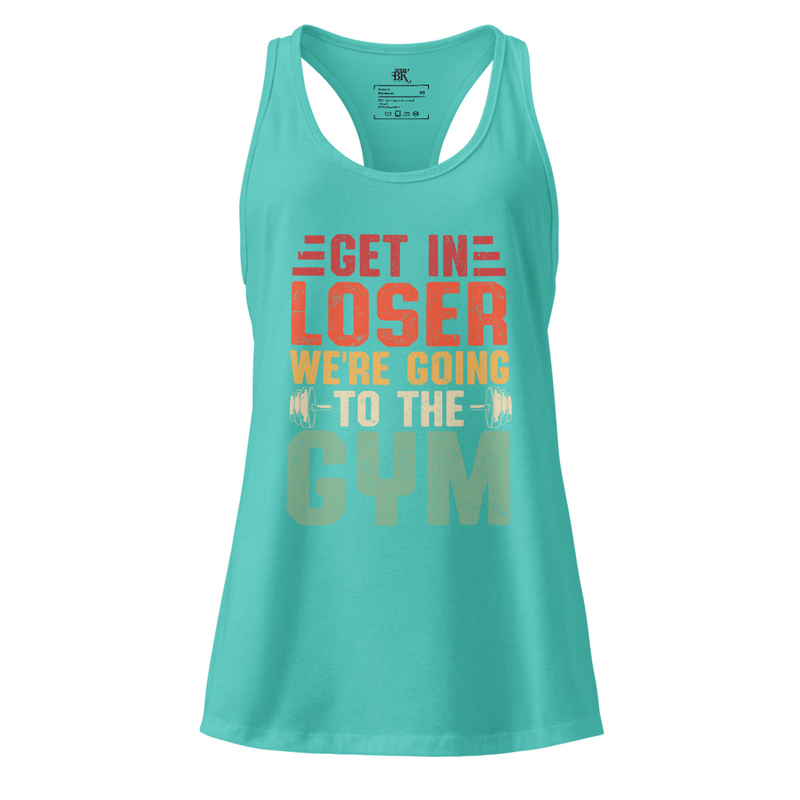Get in Loser Women’s fitted racerback tank top