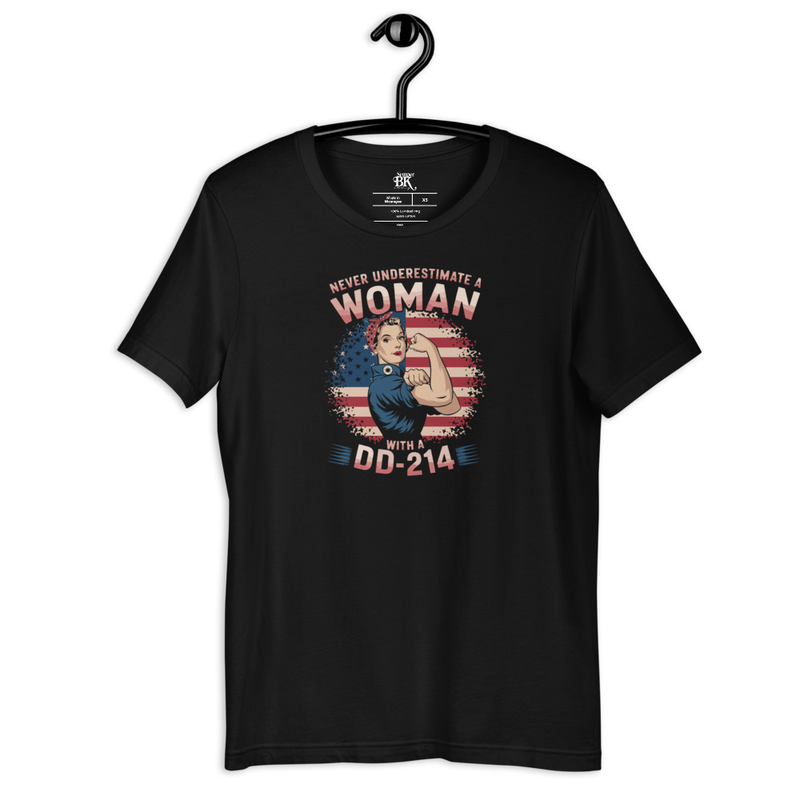 Bad A** Military Veteran Woman Unisex t-shirt