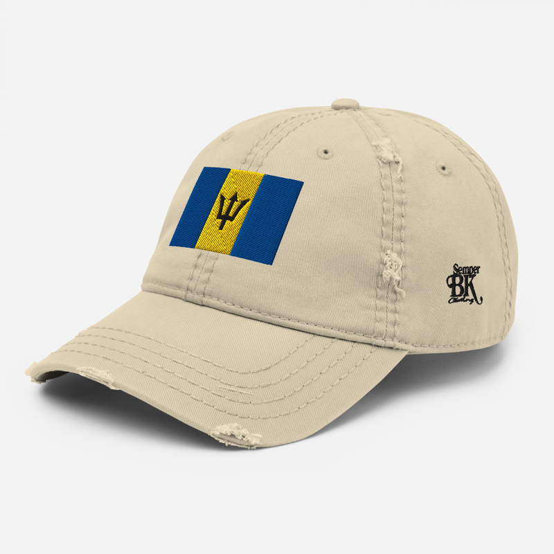 Bajan Distressed Dad Hat