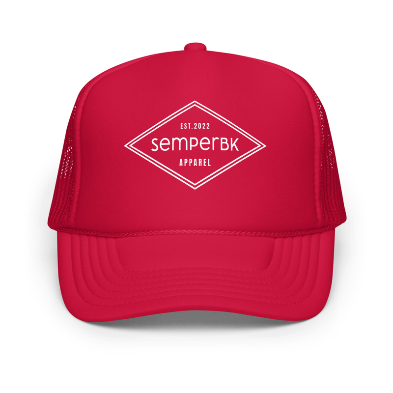 semperBKclothing Diamond Apparel Foam trucker hat