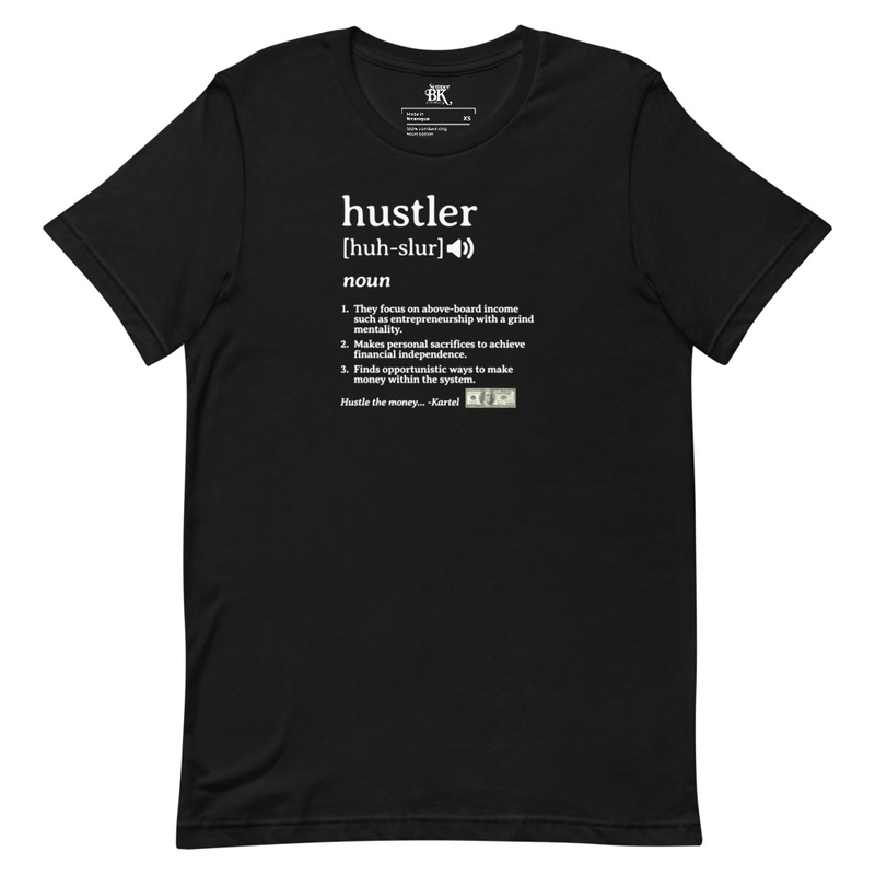Hustler Unisex t-shirt (WHT print)