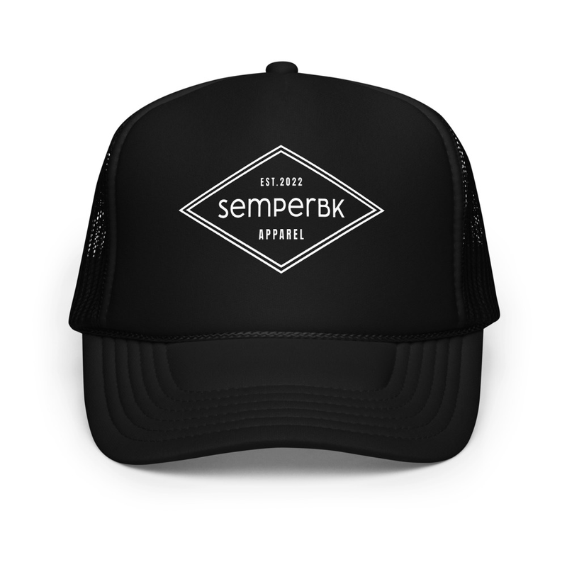 semperBKclothing Diamond Apparel Foam trucker hat
