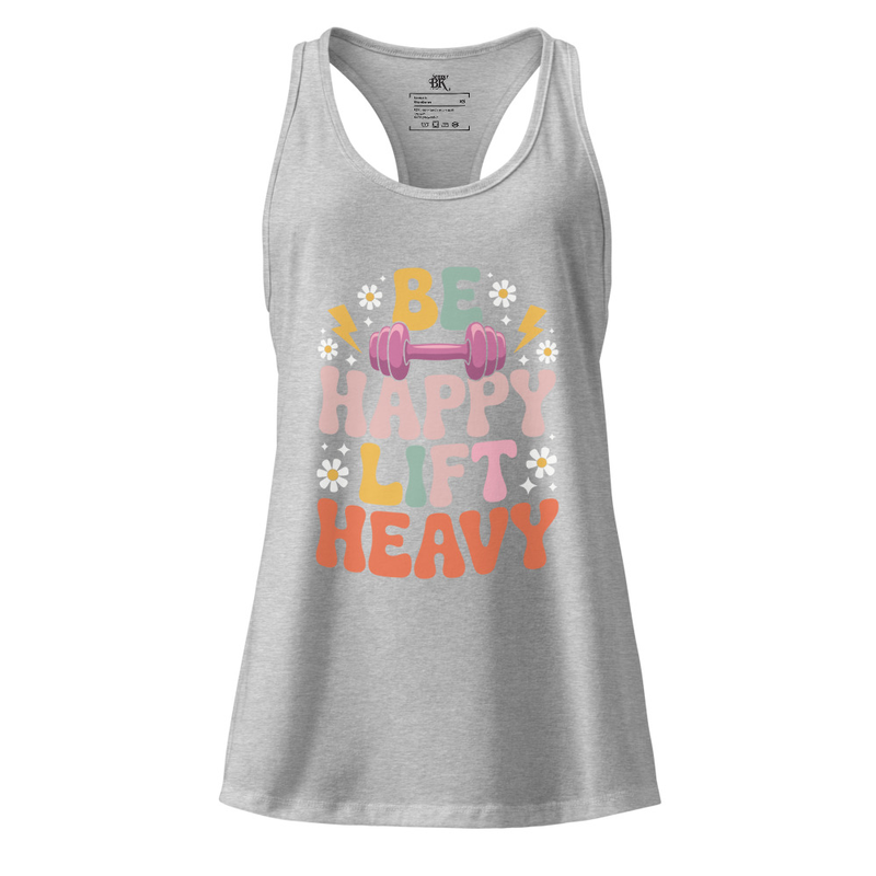 Lift Heavy Women’s fitted racerback tank top