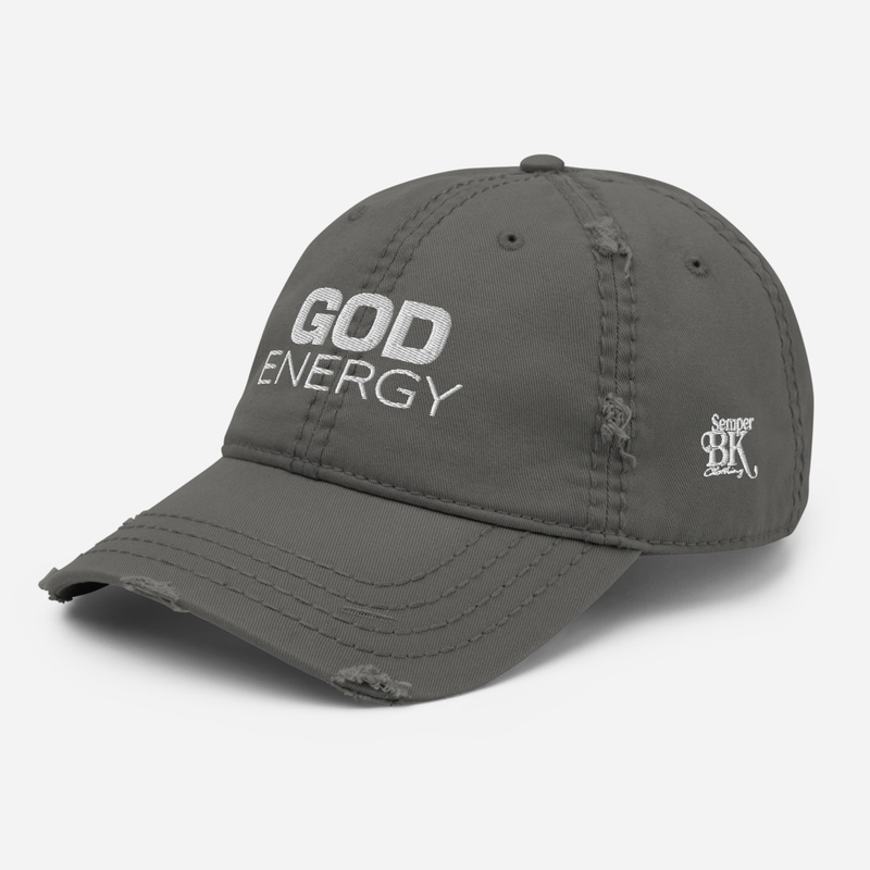 God Energy Distressed Dad Hat