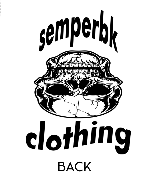 semperBKclothing skull Recycled baseball jersey