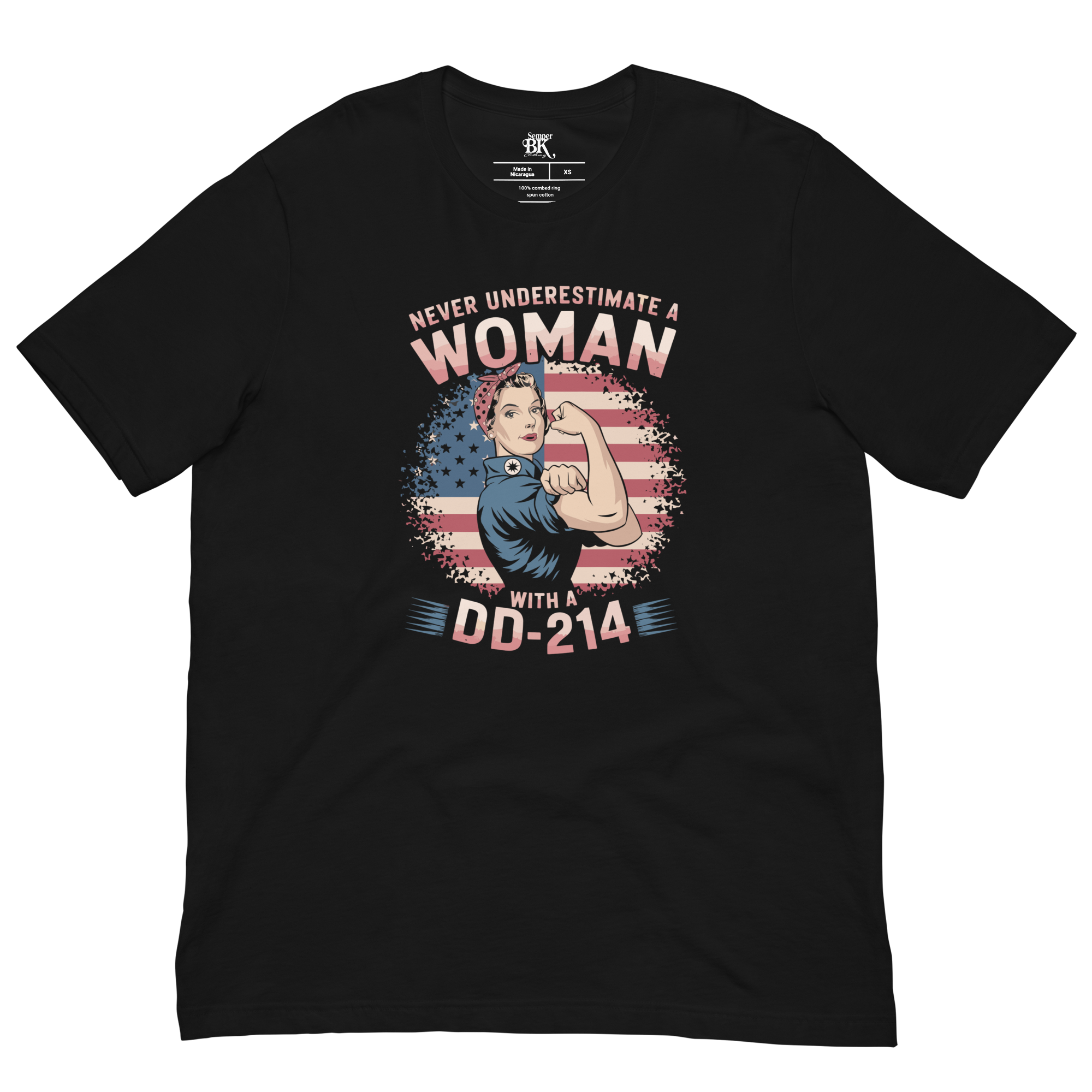 Bad A** Military Veteran Woman Unisex t-shirt